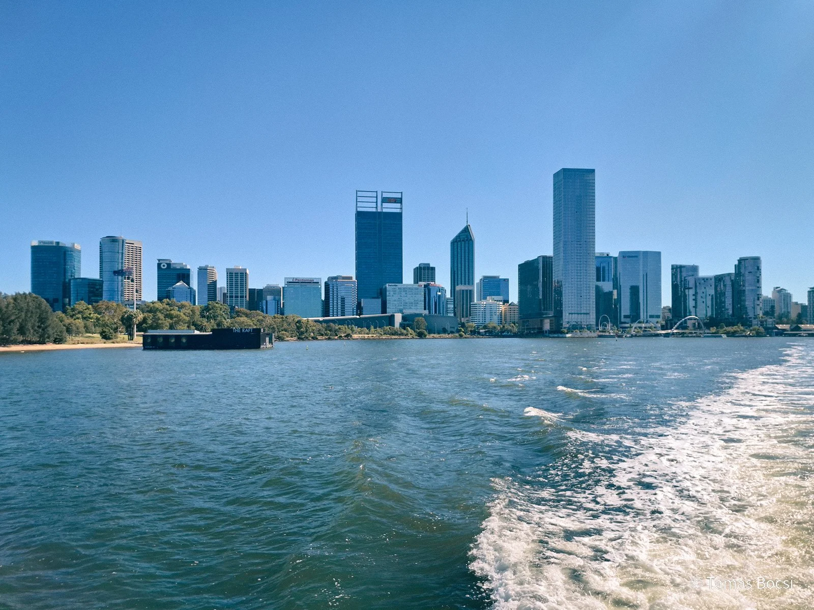 View on Perth skyline from Swan RIver