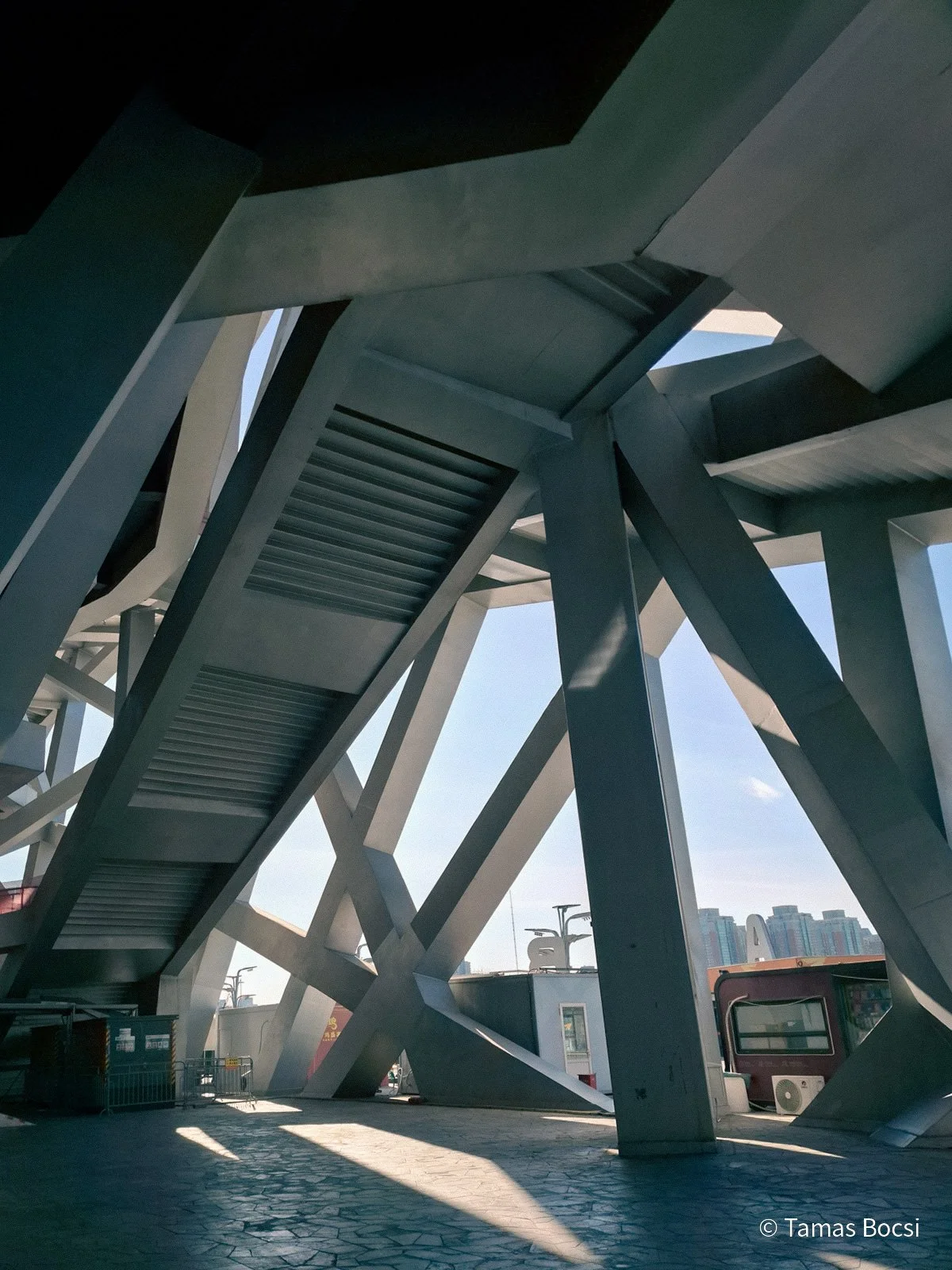 Staircase in Bird's Nest statdium in Olympic Park