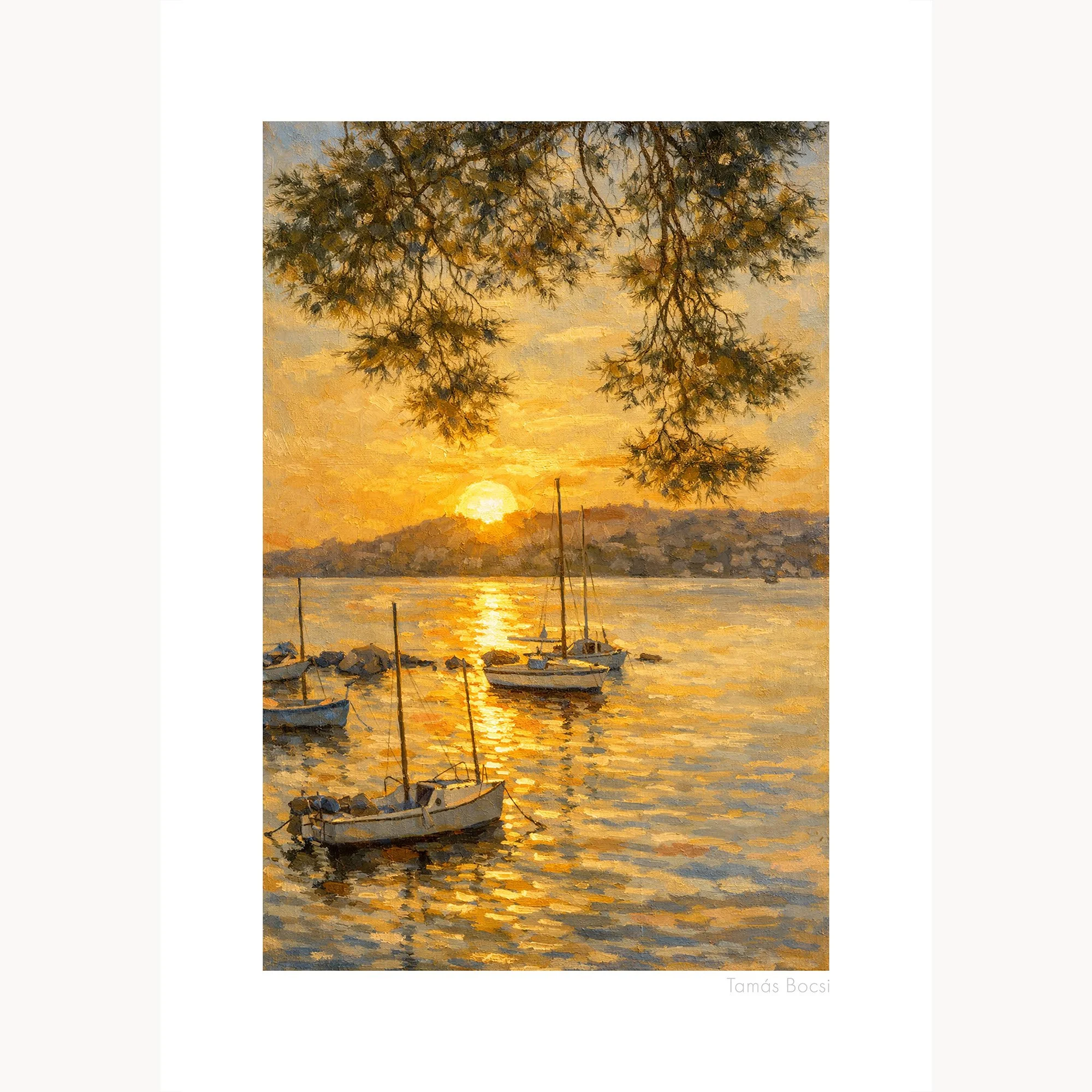 Cap dAntibes - Impressionist Golden Light - Poster