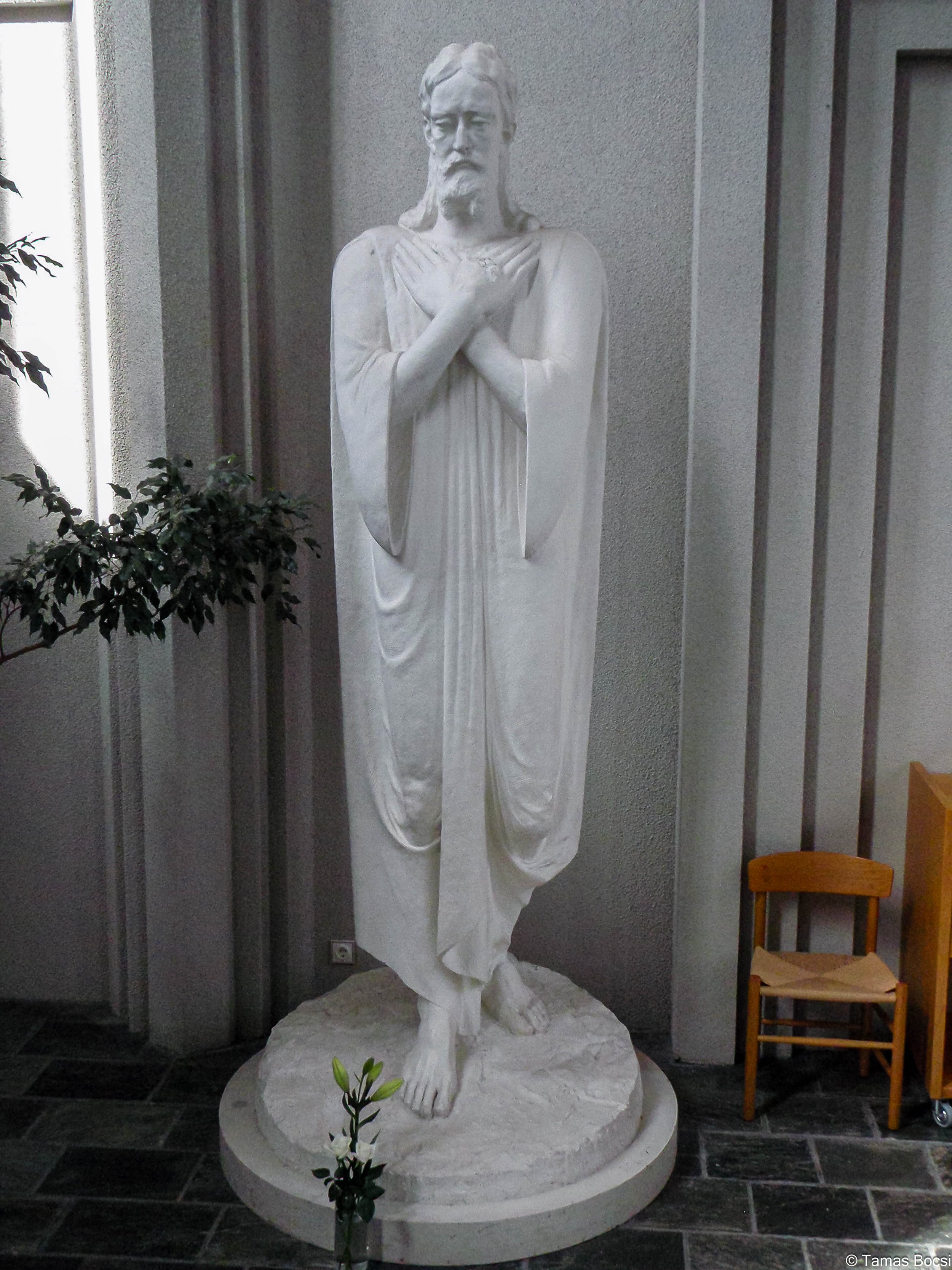 Christ statue in Church of Hallgrímur