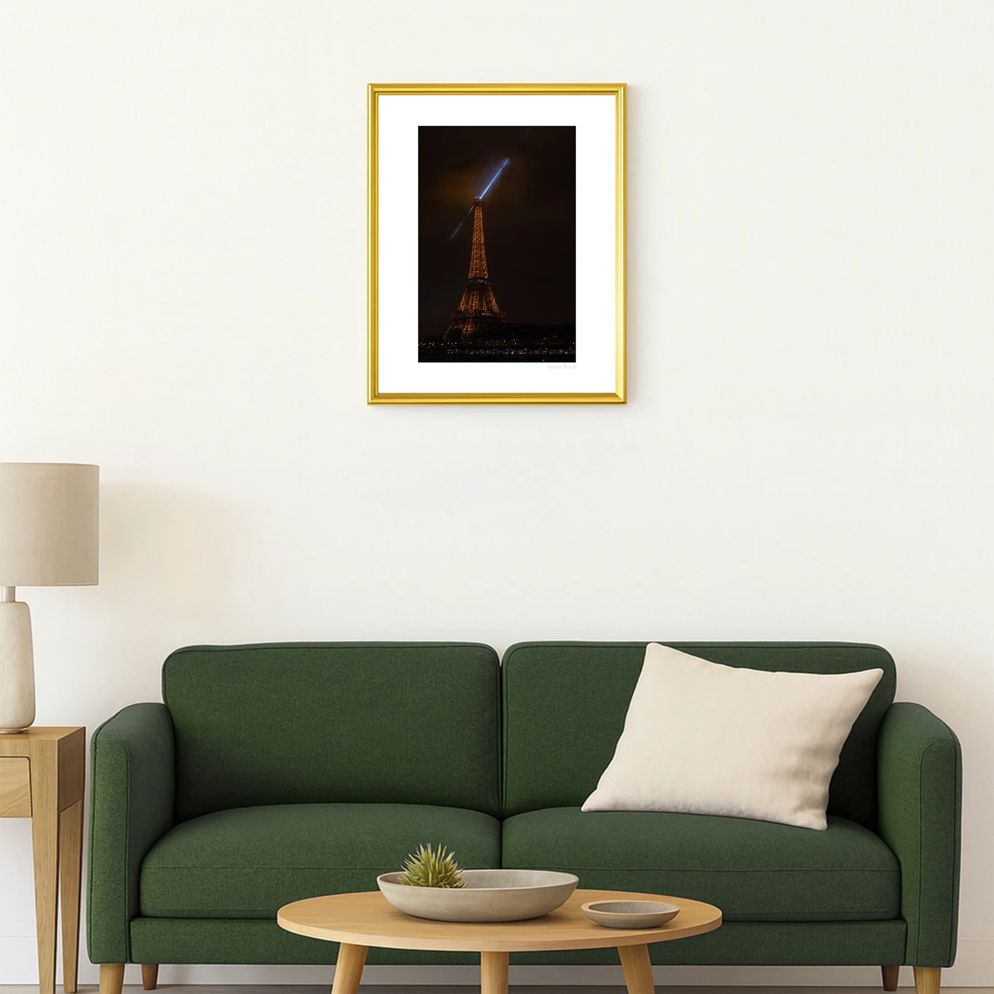 Paris Eiffel Tower Nighht - Living Room
