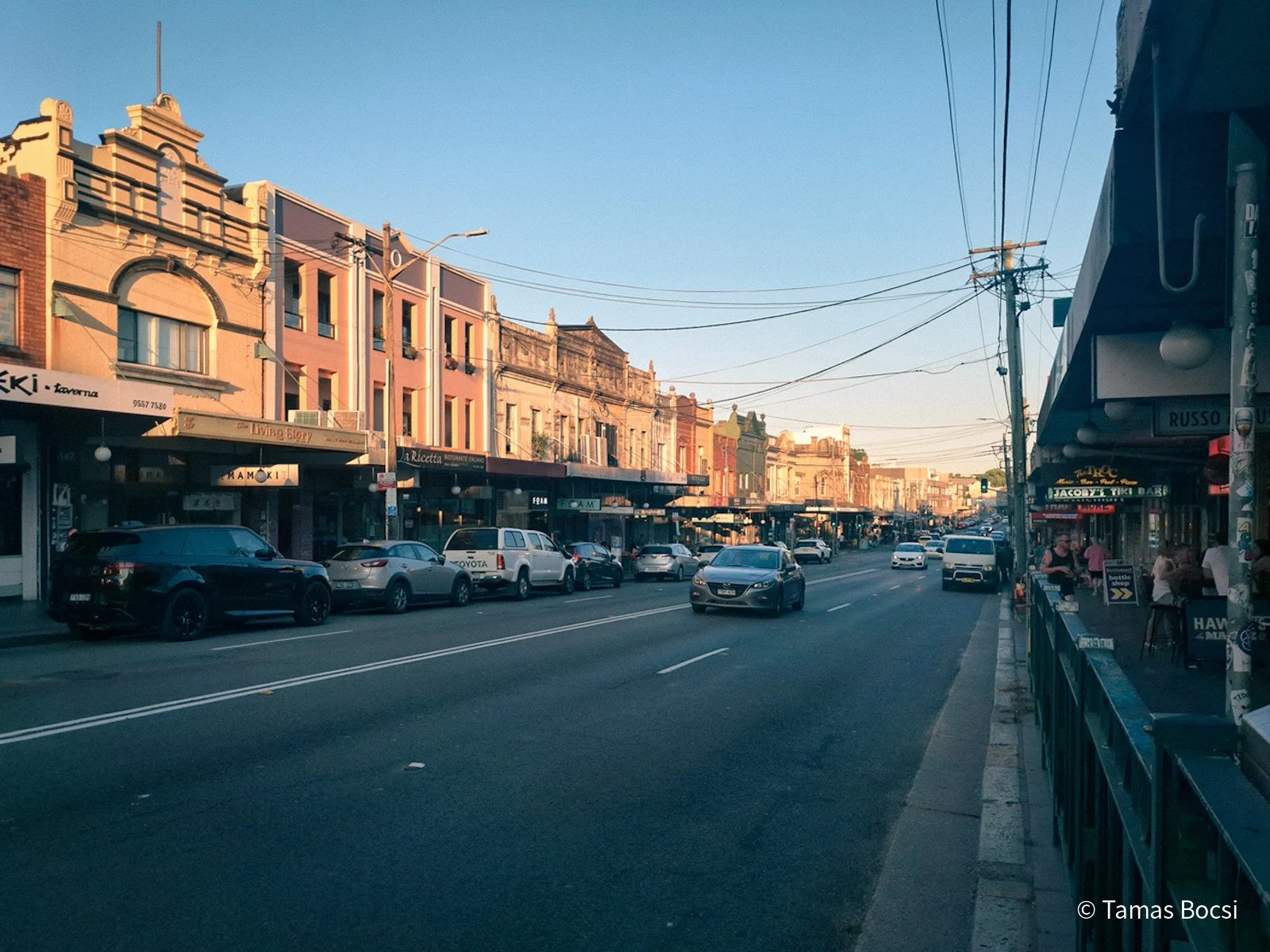 Street in Newtown - at sunset