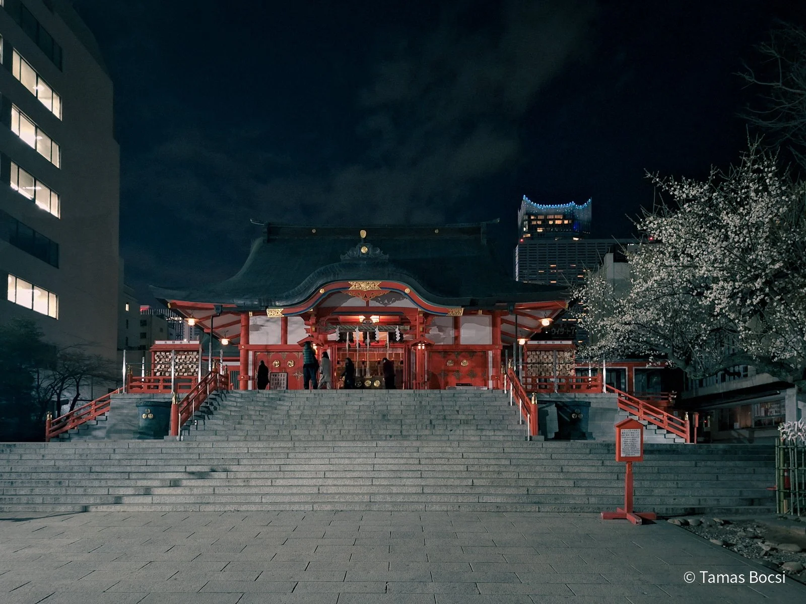 Hanazono Shrine - at night