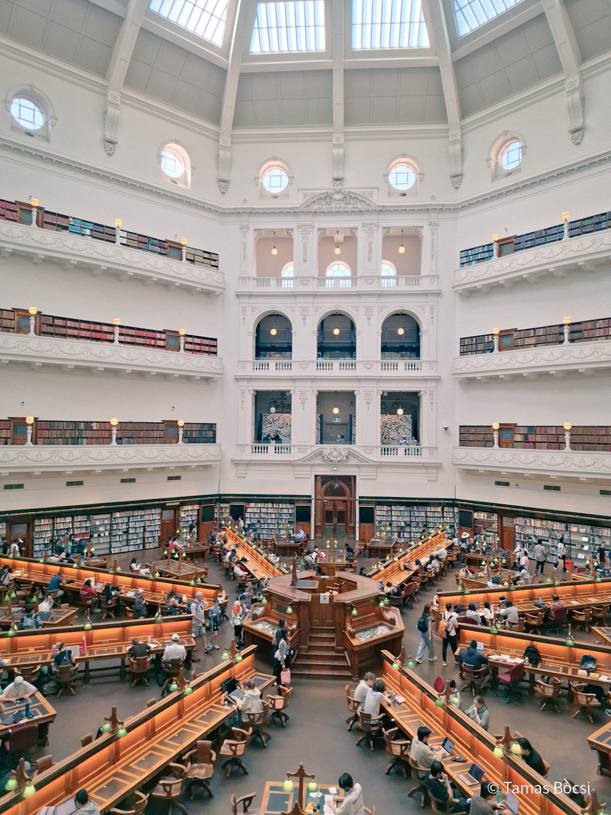 Reading room in the State Library Victoria