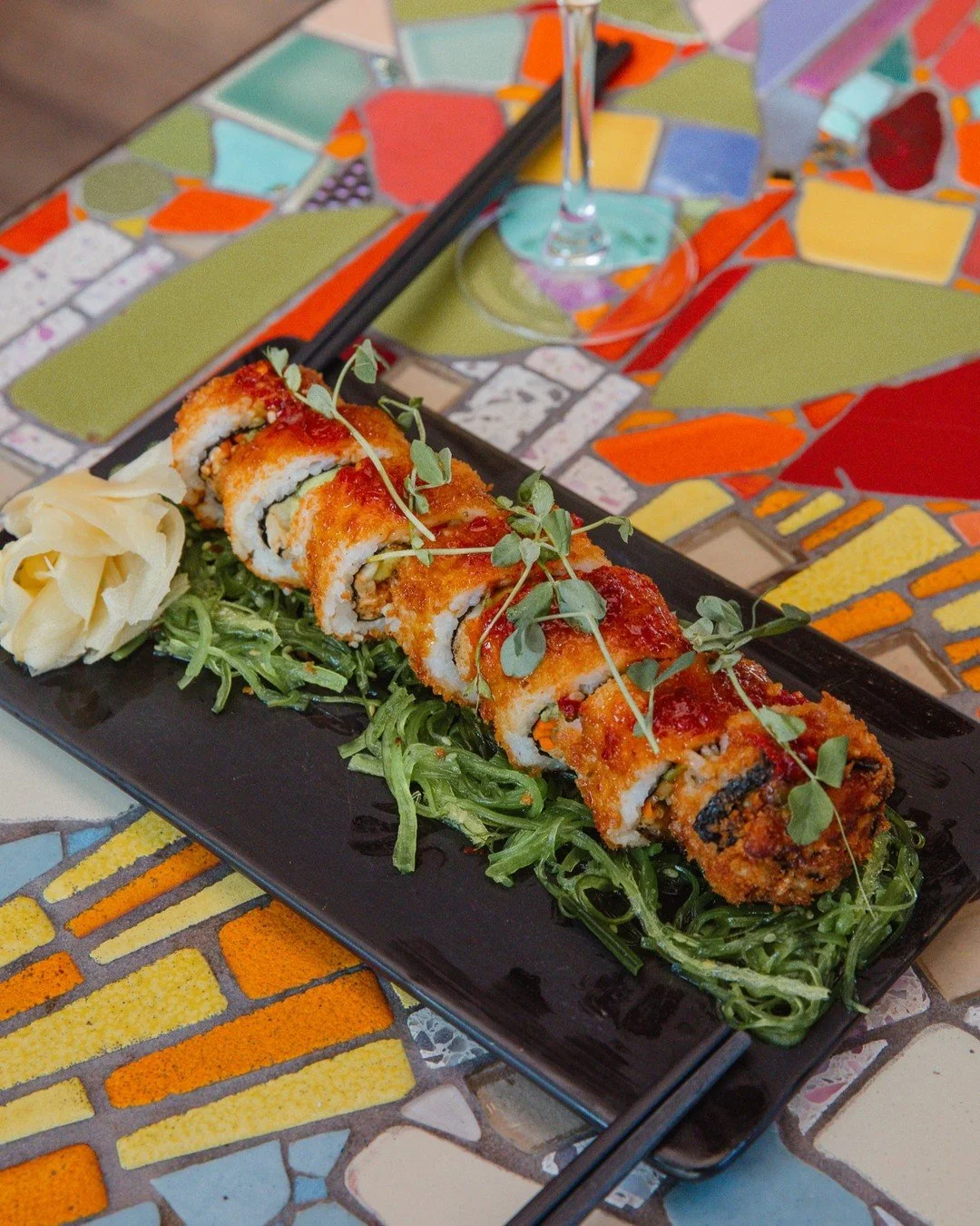 We will be serving our Spicy Salmon Crunchy Roll tomorrow night for Sushi Friday 🍣 Served with unagi and sriracha aioli.