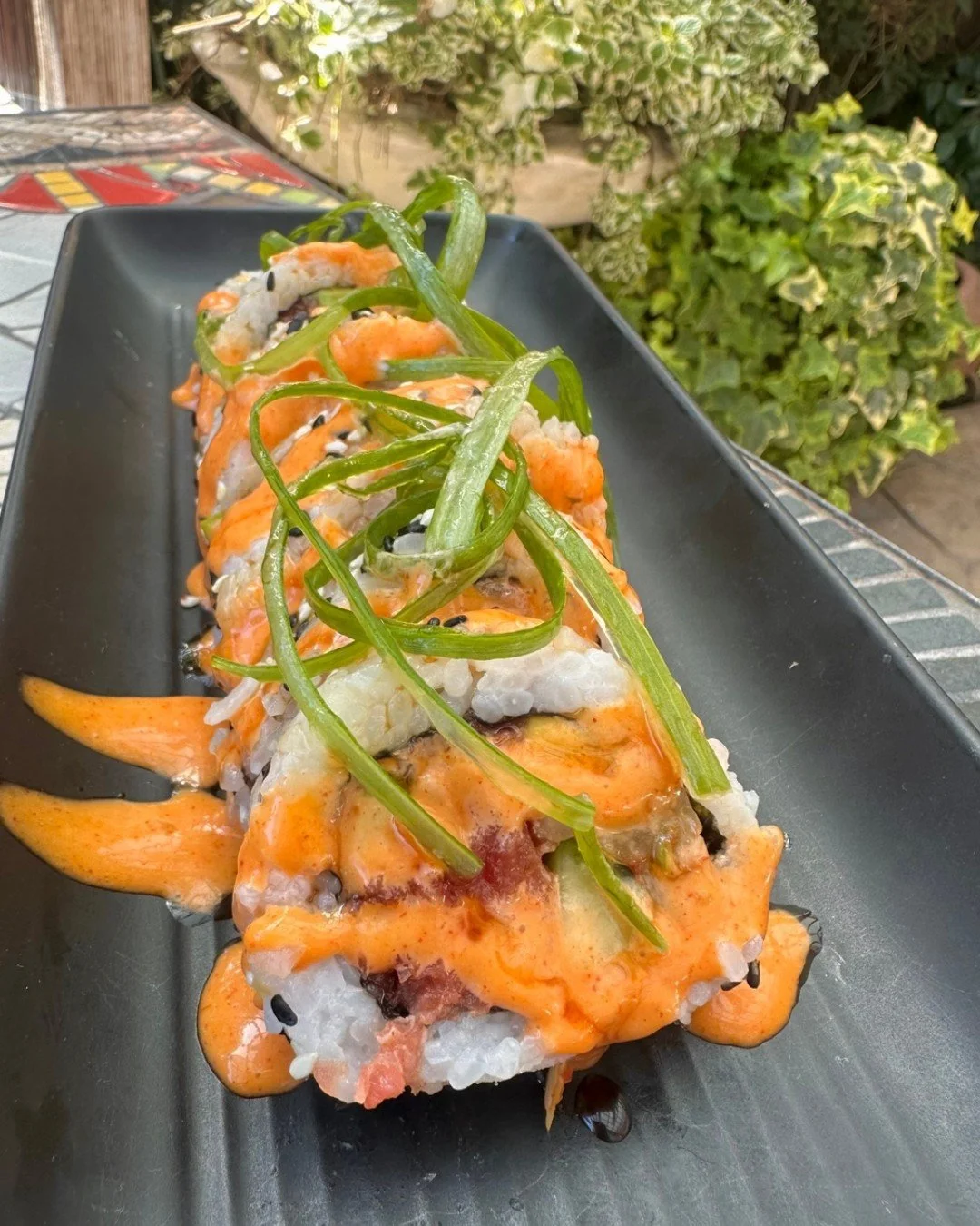 Join us tomorrow evening to enjoy our Friday sushi roll, featuring Korean Ahi tuna with avocado, cucumber, and kimchee, finished with gochujang aioli and a drizzle of unagi sauce.

End the week on a tasty note with us.