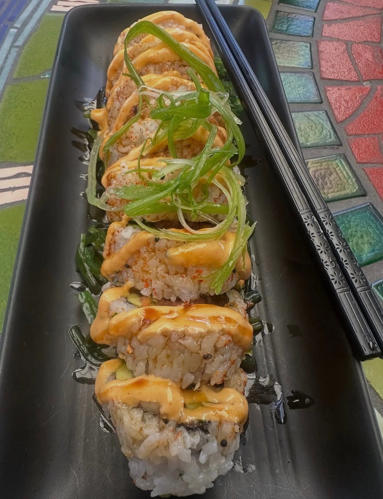 Friday calls for Sushi! Join us tomorrow night to enjoy our Spicy Tuna Roll, made with gochujang spiced tuna, avocado, pineapple kimchi, and cucumber.