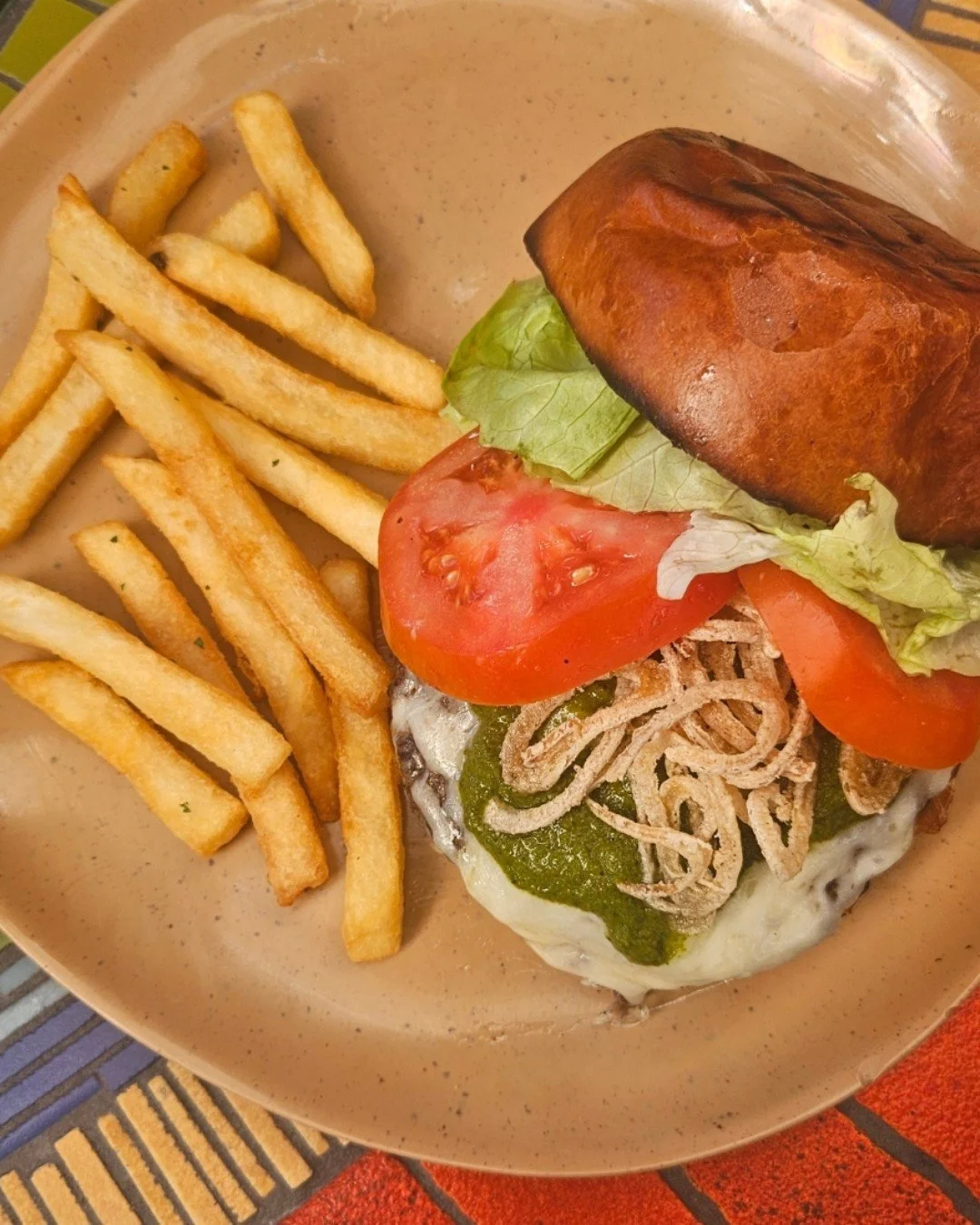 Tomorrow night, we'll be serving our specialty Chimichurry Burger. Made with Hearst Ranch grass-fed beef, melted white cheddar, fresh greens, and crispy onion straws, finished with chimichurri and aioli on a buttery brioche bun. The perfect way to st