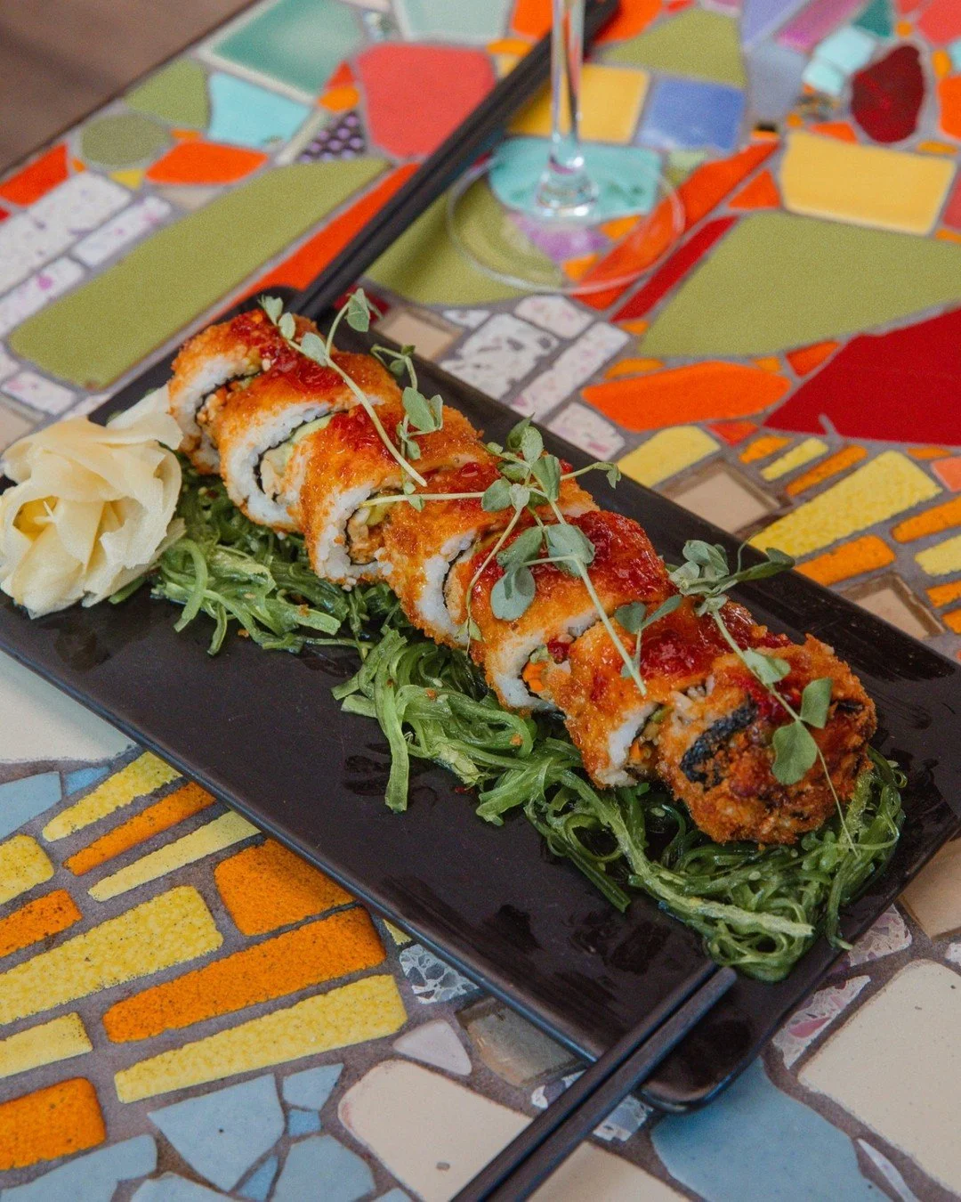 Kick off the weekend with us tomorrow night with Sushi Roll Friday! We will be serving a specialty Alaskan Crunch Roll made with smoked salmon, avocado, jalapeno, cream cheese, unagi, with a tempura batter and sriracha aioli.
