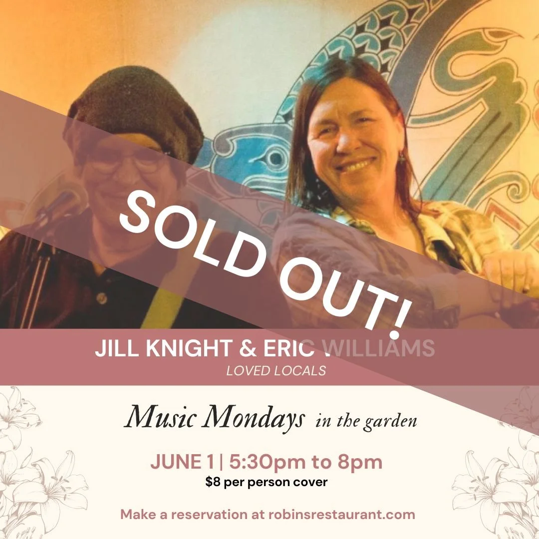 Music Mondays in the garden return this Monday, June 1st, featuring beloved local musicians Jill Knight &amp; Eric Williams, and we&rsquo;re officially sold out for opening night! We can&rsquo;t wait to welcome everyone back among the flowers for liv