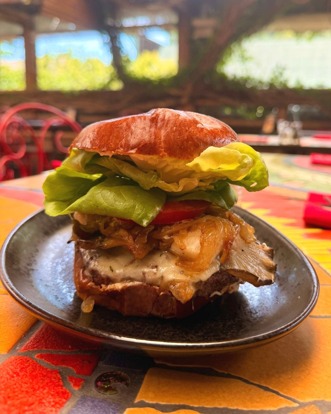 June has arrived, and Burger Tuesdays continue! Welcome the summer season with us tonight and enjoy our specialty Mushroom Swiss Burger made with a 100% Grass Fed Hearst Ranch patty, roasted oyster mushrooms, caramelized onions, garlic aioli, lettuce