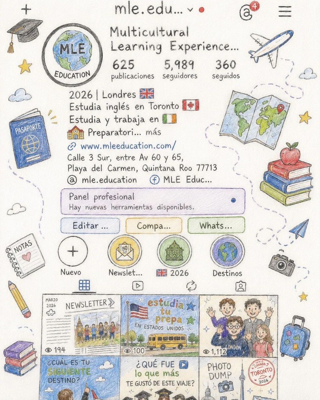 A veces, los sue&ntilde;os m&aacute;s grandes comienzan con un simple dibujo&hellip; ✏️🌎💭

Con mapas llenos de ideas, aviones imaginarios y una libreta donde escribimos todo lo que queremos vivir alg&uacute;n d&iacute;a ✈️📚🎓

Y aunque hoy parezca