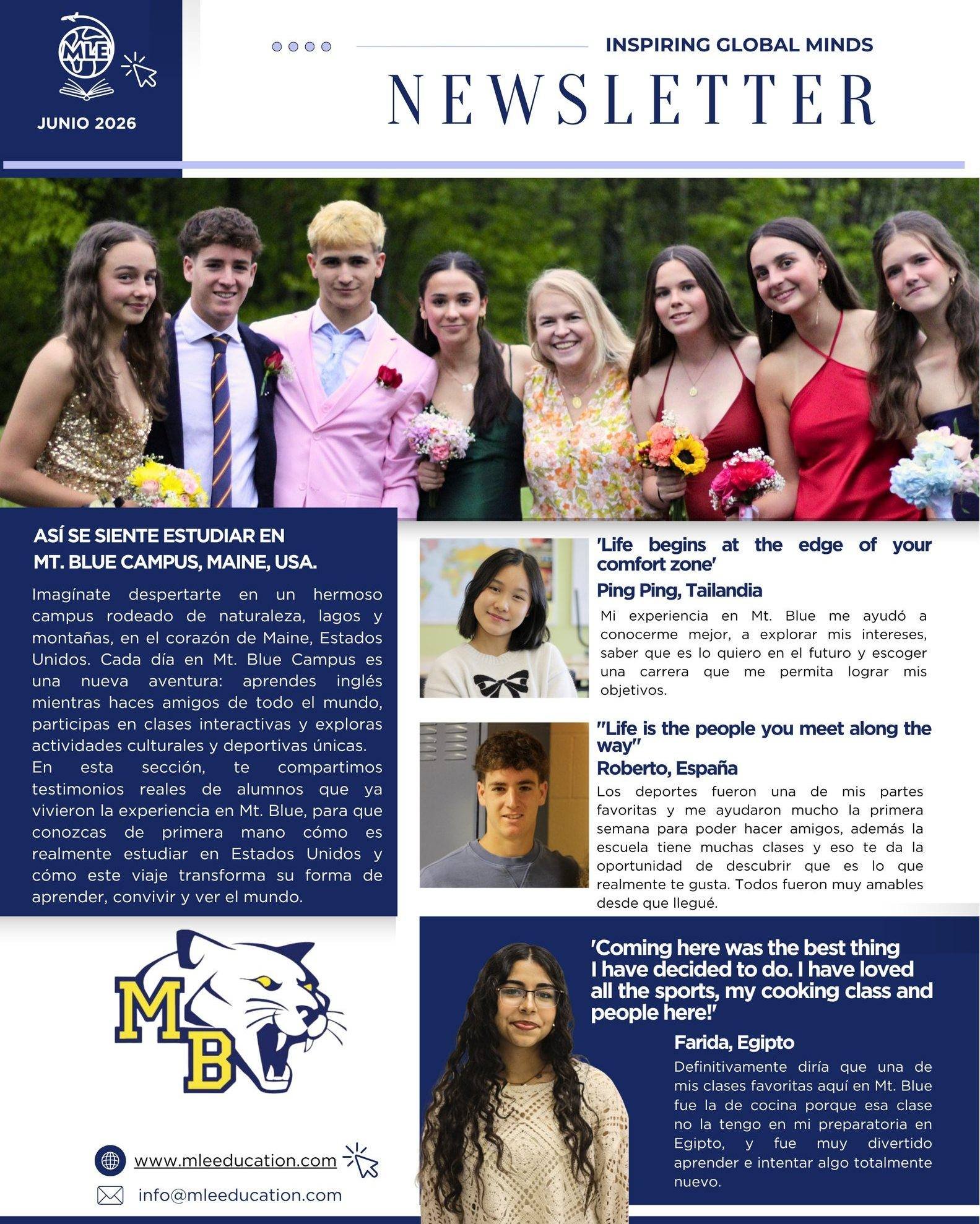🌍✨ Historias reales, amistades internacionales y experiencias que transforman vidas.
As&iacute; se vive estudiar en Mt. Blue Campus, Maine 🇺🇸📚
T&uacute; tambi&eacute;n puedes encontrar nuevas pasiones, hacer amigos de todo el mundo mientras mejor