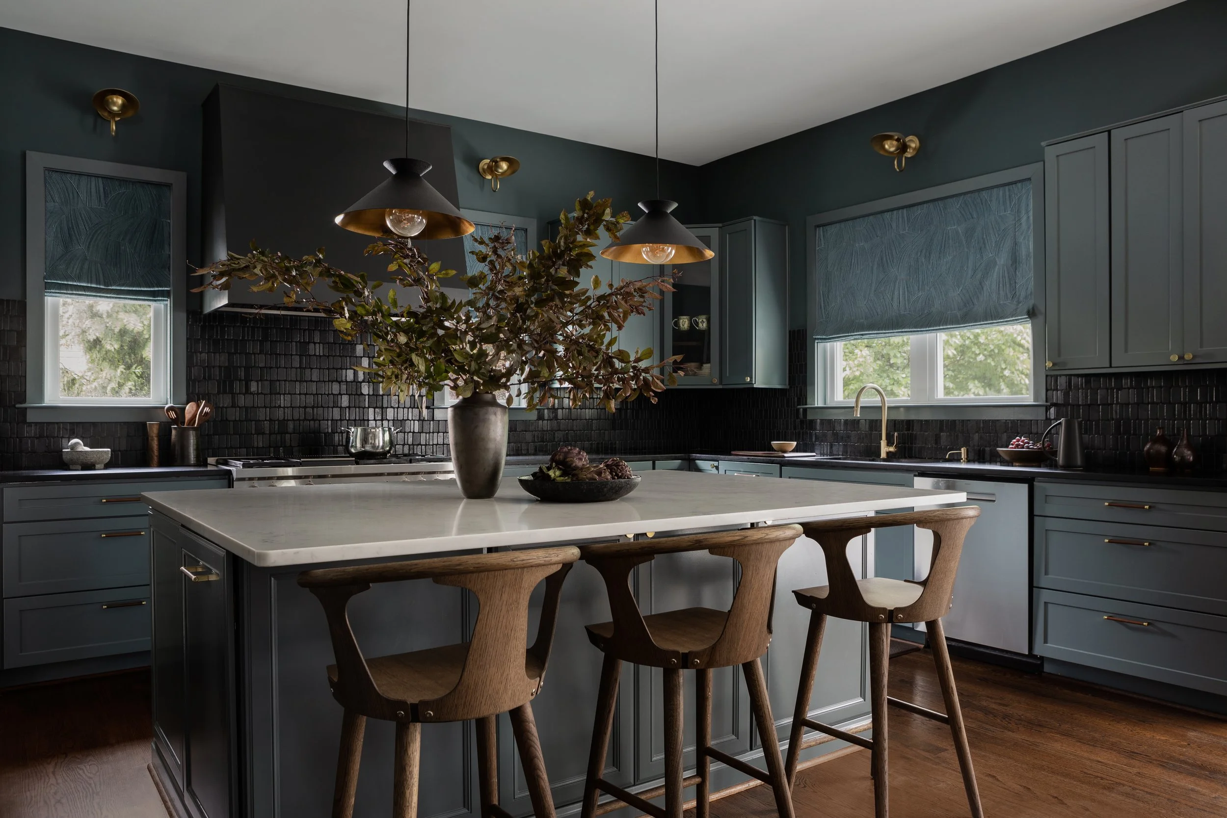 Moody Contemporary Kitchen Remodel by Ann Gottlieb Design - McLean & Great Falls Interior Designer project photo