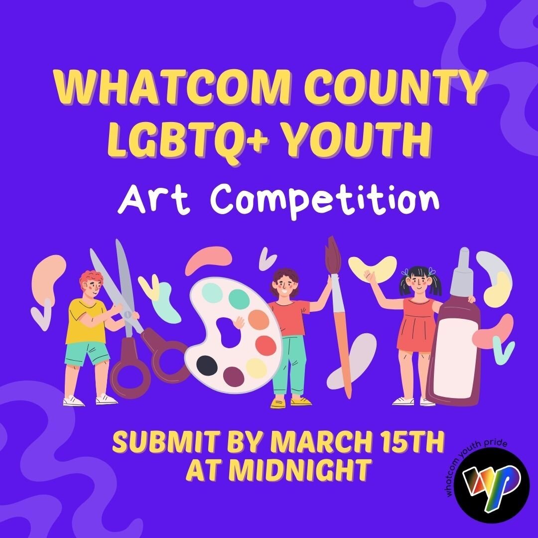 Time is running out! Don't forget to submit your art for our LGBTQ+ youth art competition for a chance to be featured at this year's parade! Swipe for instructions on how to enter. We can't wait to see what you all create 😊