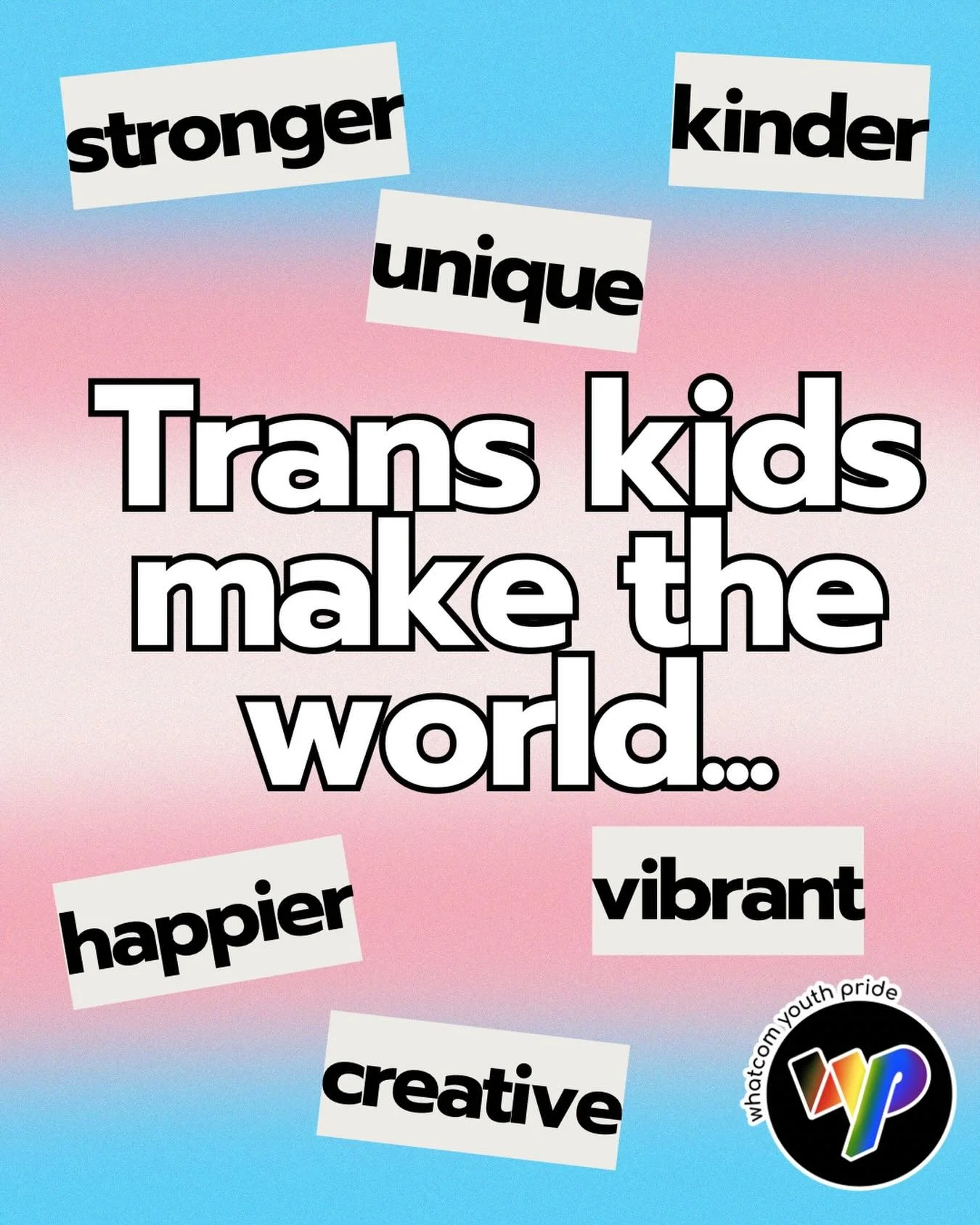 Trans kids make the world a better place. Happy trans day of visibility! 🏳️&zwj;⚧️🏳️&zwj;🌈🏳️&zwj;⚧️🏳️&zwj;🌈 #whatcomyouthpride #bestdayever #tdov