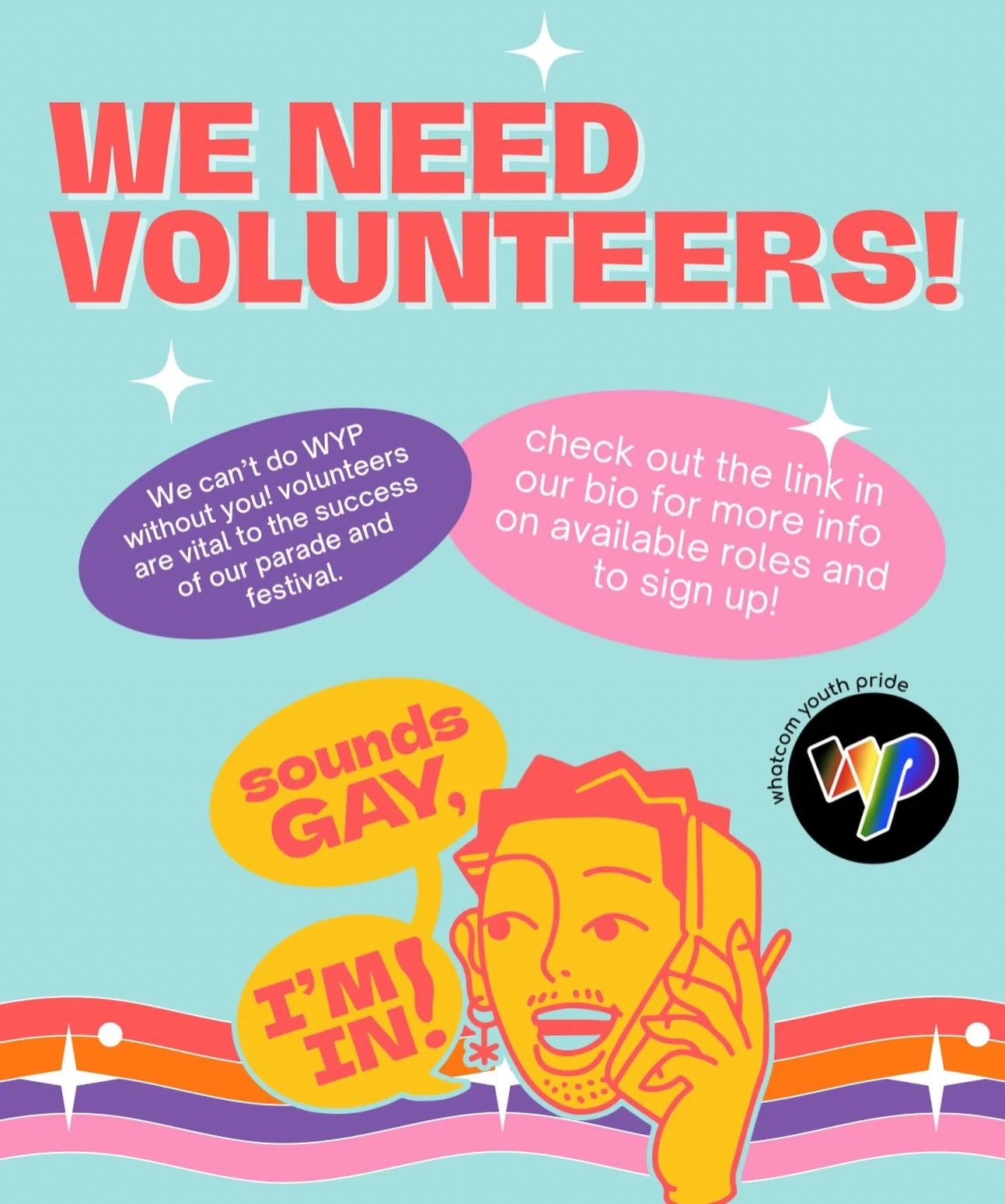 Are you passionate about what we do? Are you a queer youth advocate? consider volunteering with us! We have many roles available for all skill sets and abilities. Check out the link in our bio to see what&rsquo;s available and to sign up!
