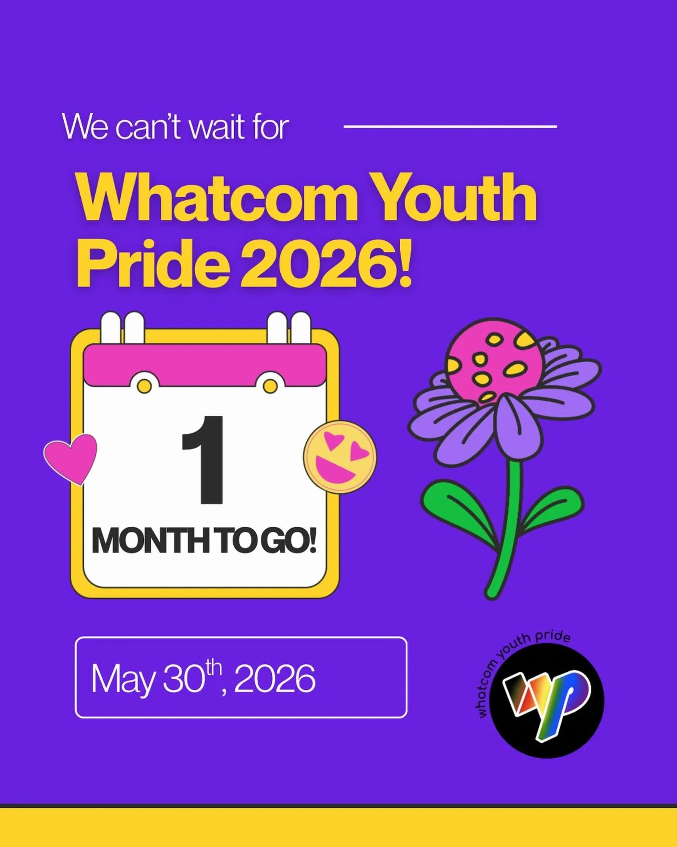 It&rsquo;s almost time!!! Who&rsquo;s ready??? Whatcom Youth Pride is a day of joy, celebration, and community. We can&rsquo;t wait to see you there! 🏳️&zwj;🌈🏳️&zwj;⚧️🏳️&zwj;🌈🏳️&zwj;⚧️🏳️&zwj;🌈