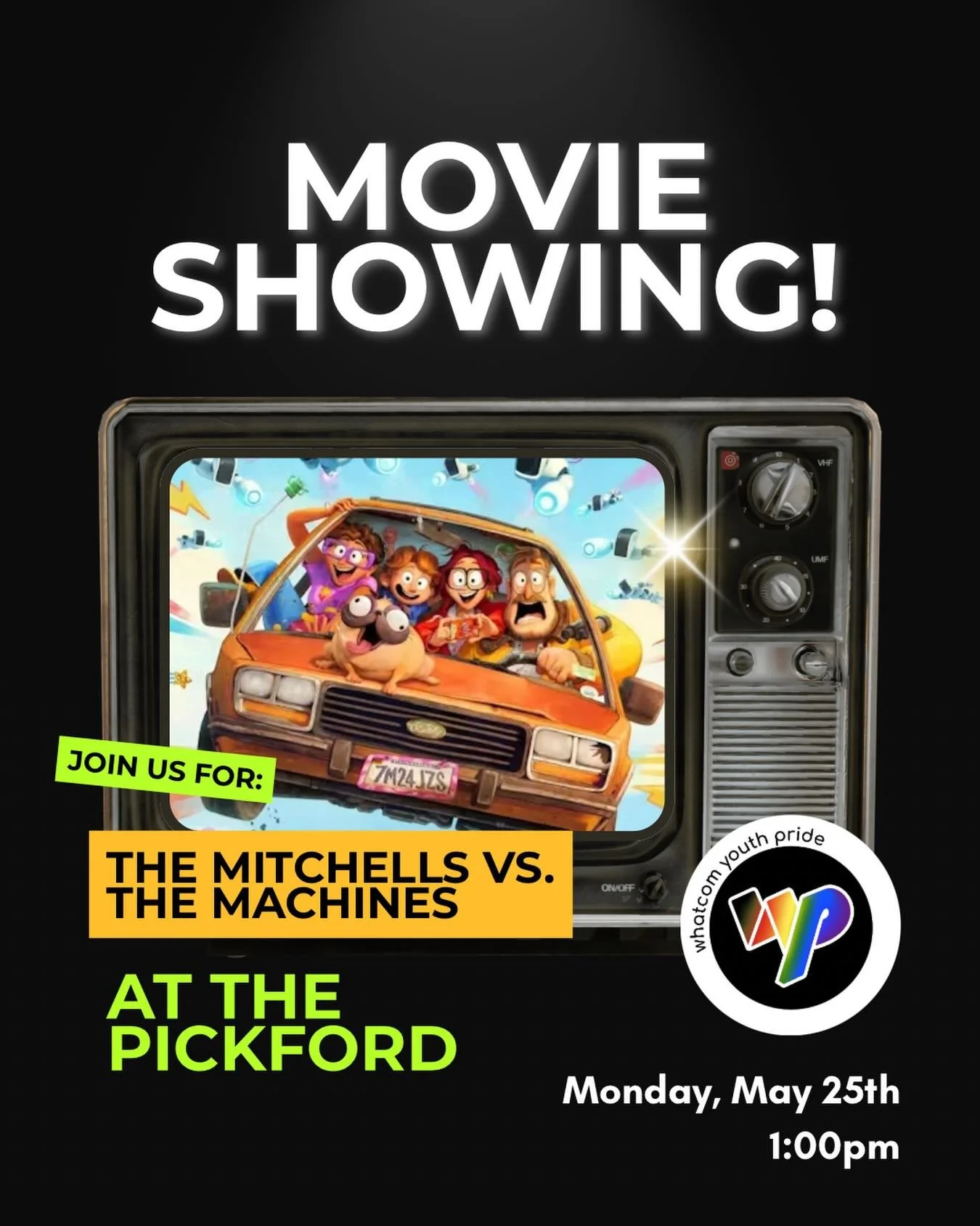 Join us for a showing of The Mitchells vs. The Machines, a heartfelt family drama about the Mitchell&rsquo;s, a dysfunctional family whose road trip is derailed by a robot apocalypse! In partnership with The Pickford, we&rsquo;re so excited for this 