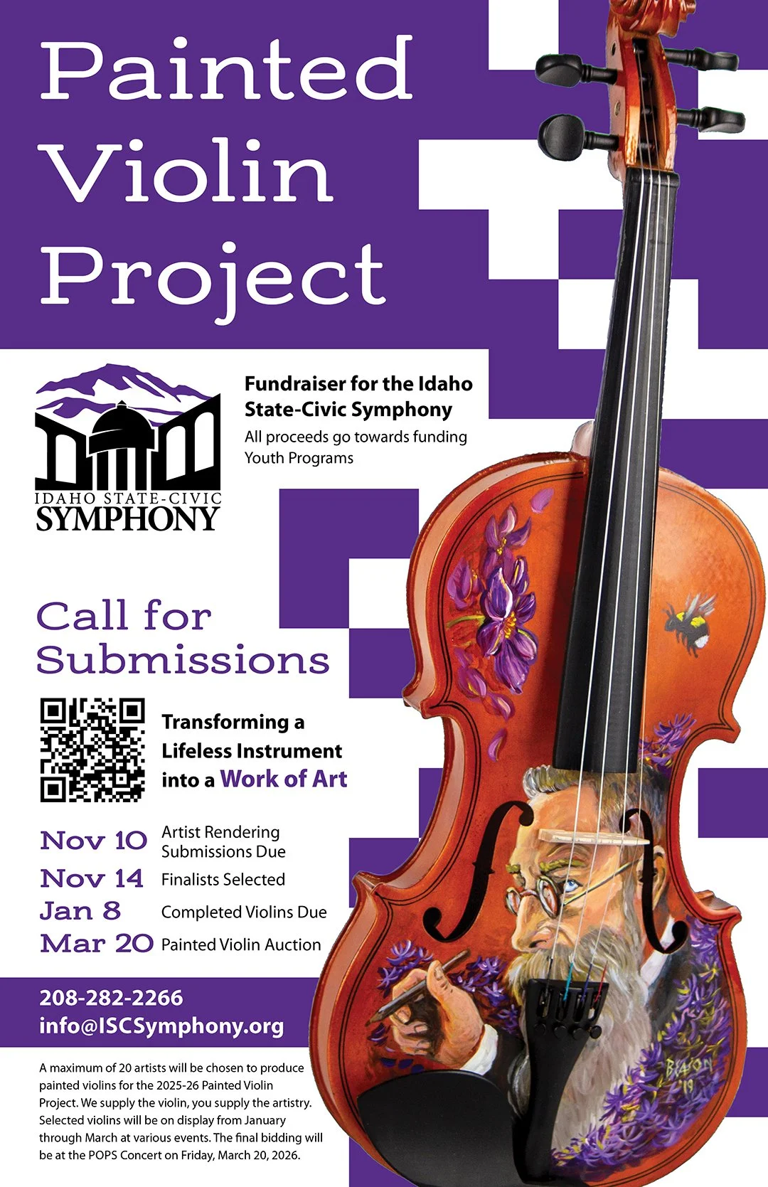 🎻 The Painted Violin Project with ISCS — Pocatello Art Center