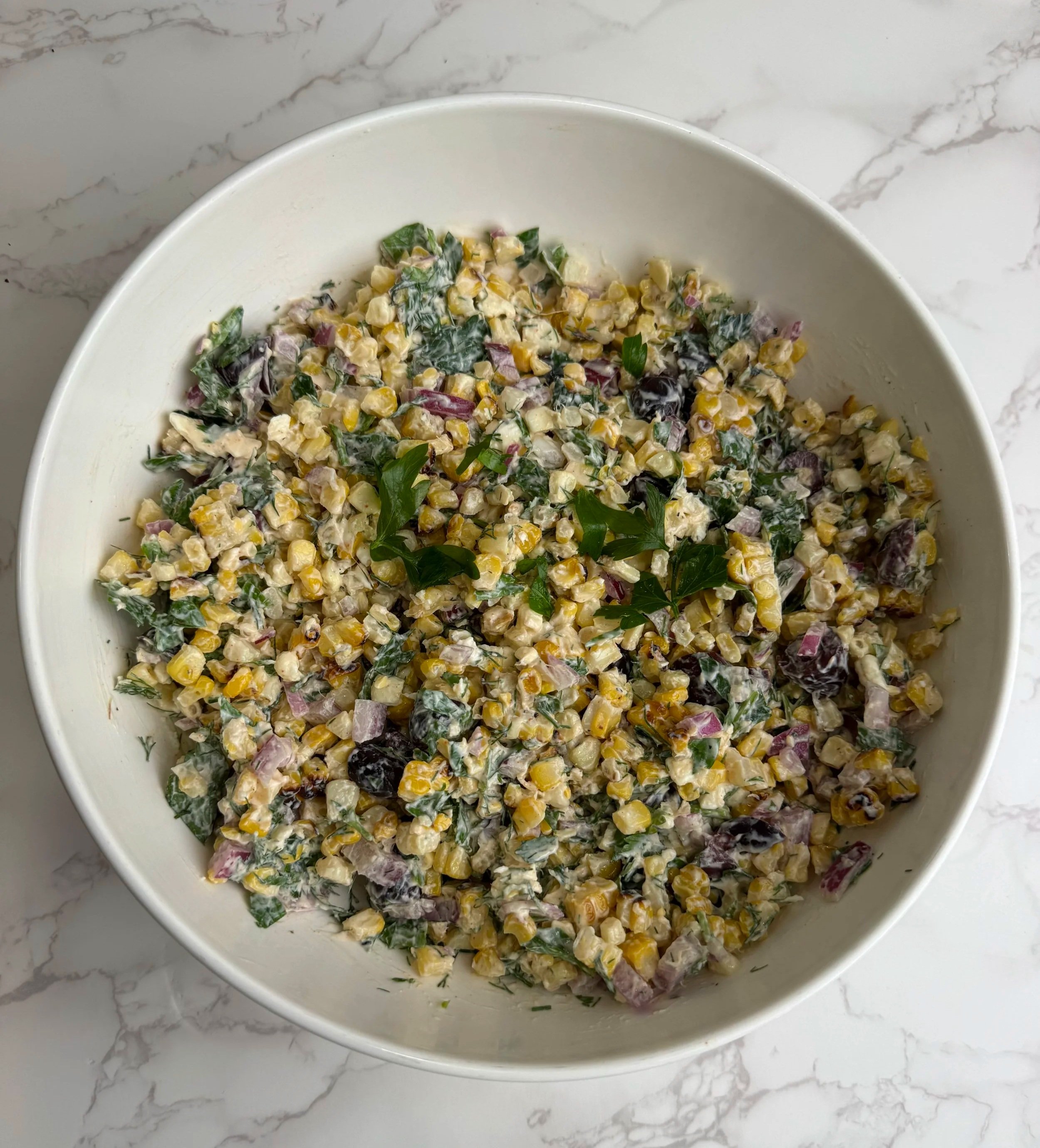 Mediterranean Street Corn Salad