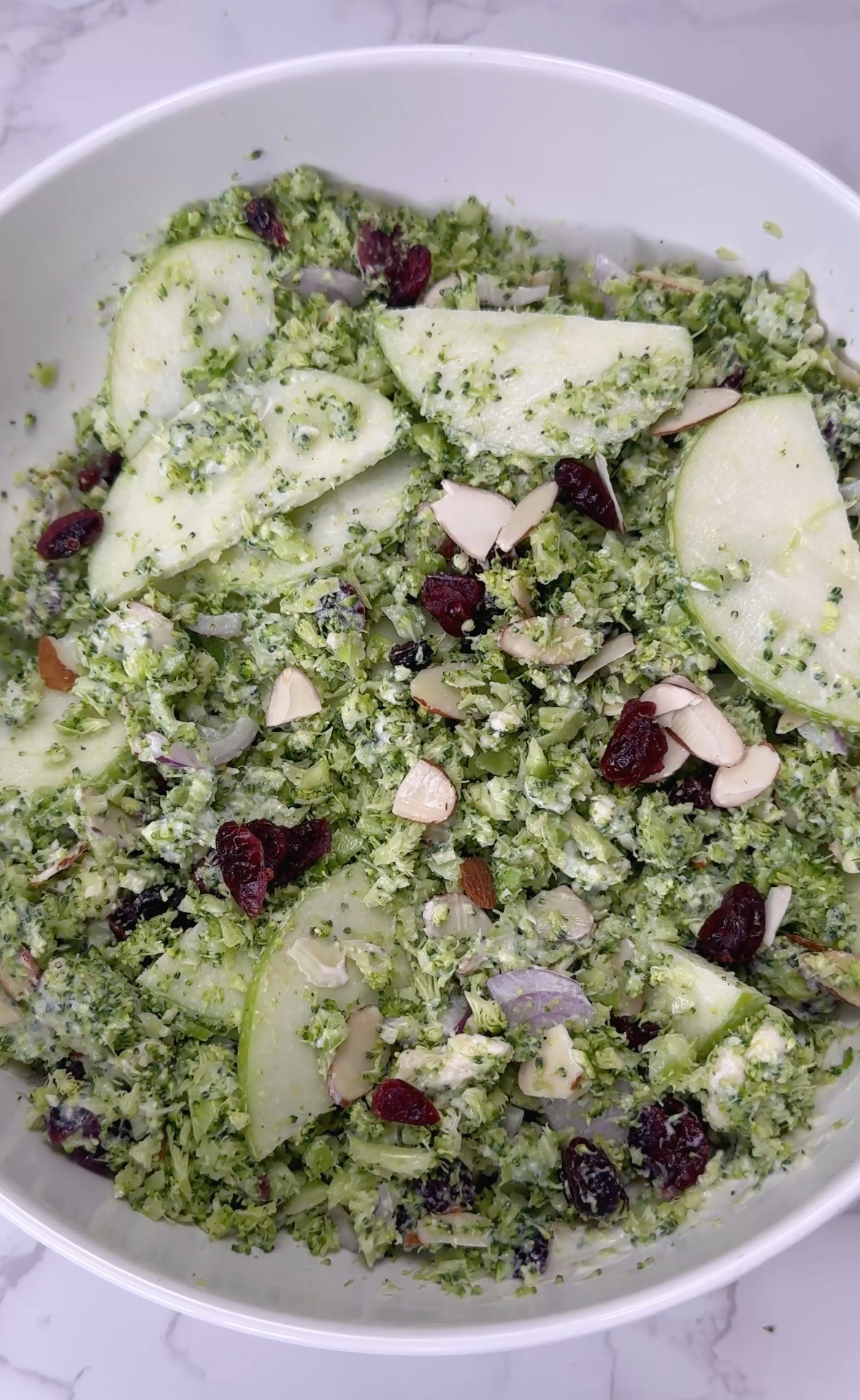 Shredded Broccoli Apple Crunch Salad