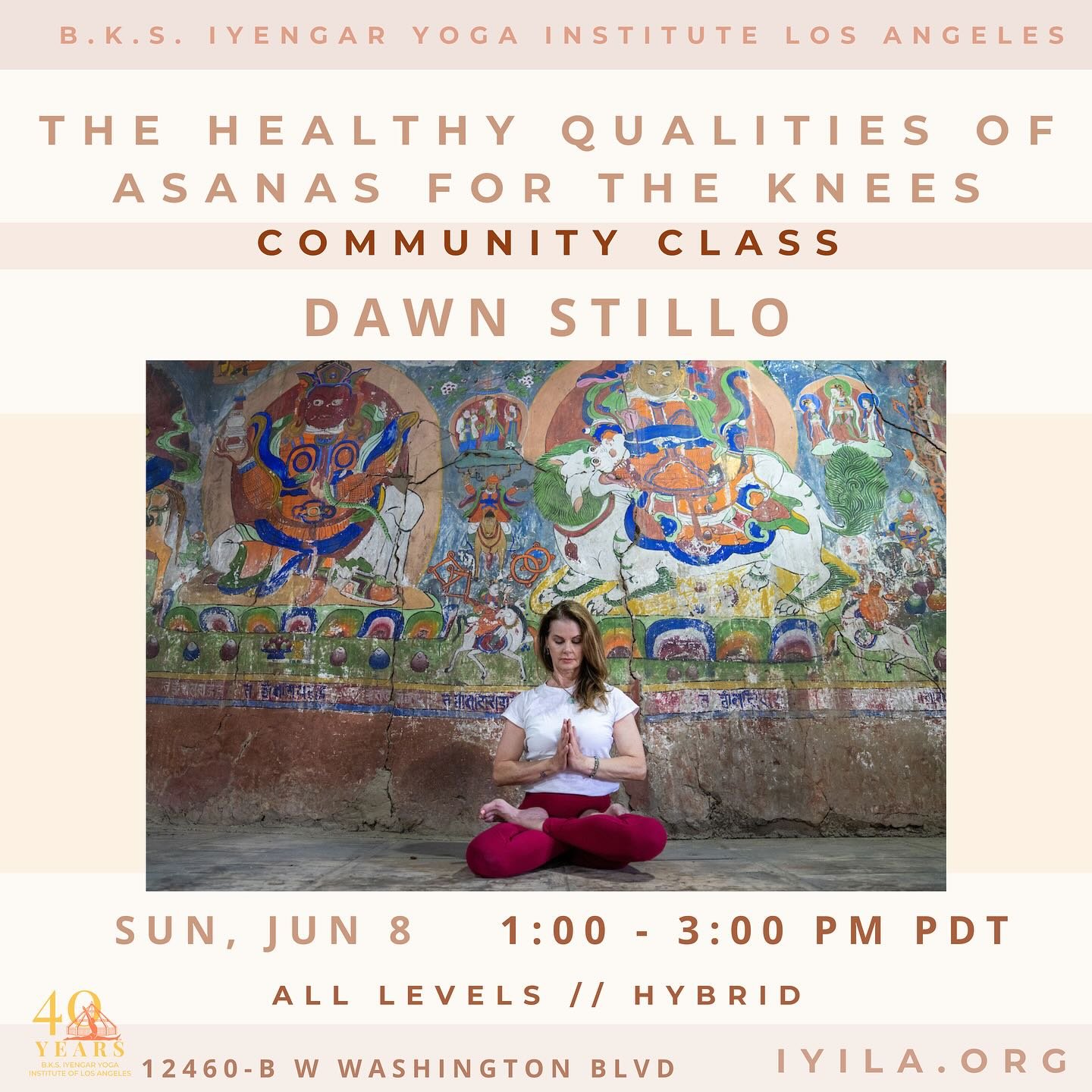 Join us as we explore how the practice of āsana can support healthy, stable, and pain-free knees. Through intelligent sequencing, precise alignment, and the skillful use of props, we&rsquo;ll investigate the knees not as isolated joints&mdash;but as 