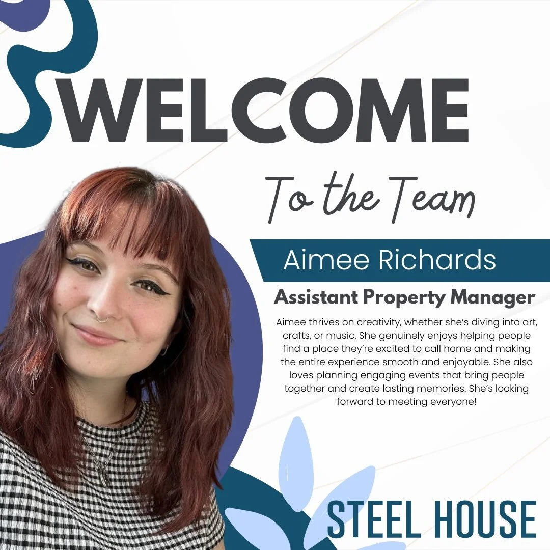 Say hello to Aimee, our new  Assistant Property Manager here at Steel House! 👋✨

With a passion for creativity and a love for bringing people together, Aimee is all about making your living experience smooth, exciting, and stress-free. Whether she&r