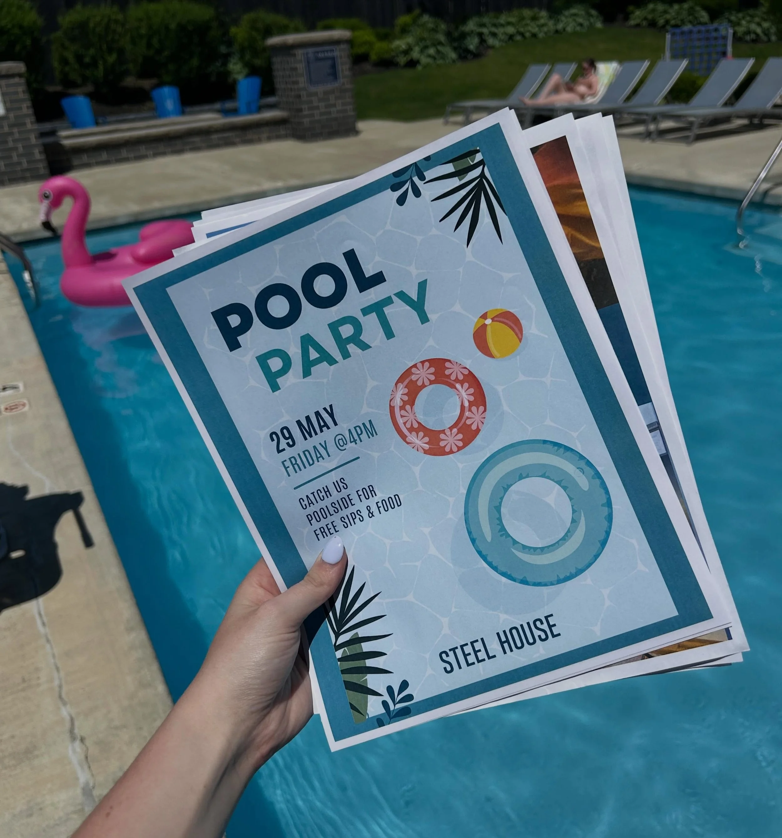 Tomorrow&rsquo;s the day ☀️🏖️ 

Join us at the pool tomorrow at 4PM for a fun afternoon with food, drinks, and good vibes! 

Come hang out, meet your neighbors, and kick off pool season with us 🍔🍹🌊 

We can&rsquo;t wait to see everyone there! 

#