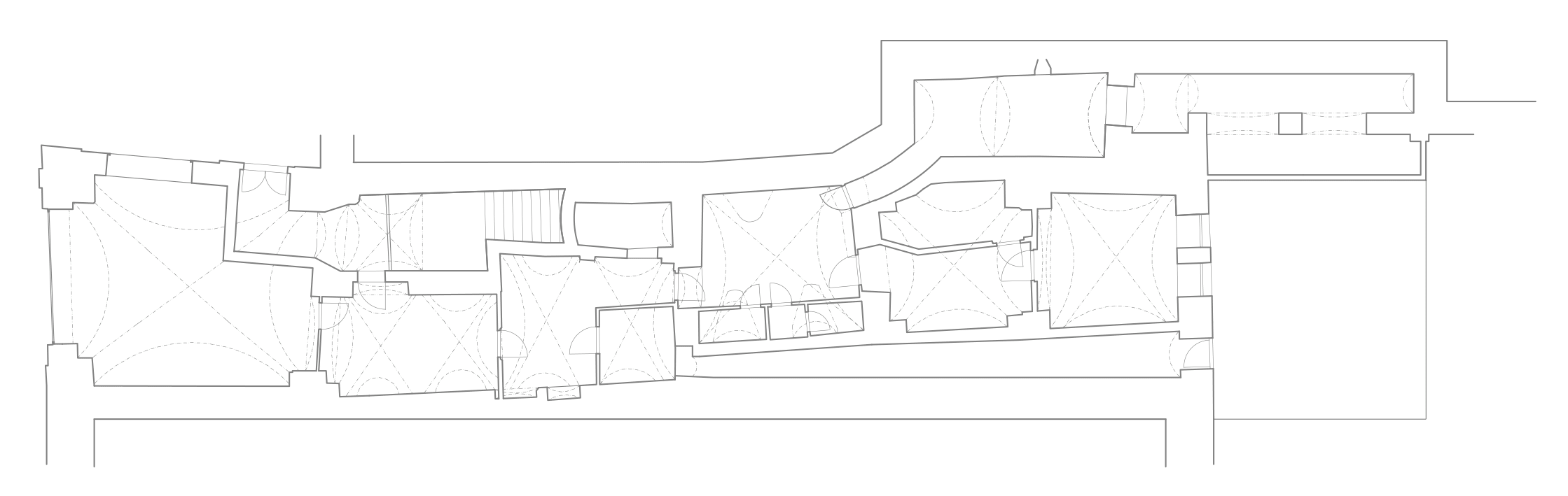 Animation of the floor plans of a medical office located in a historic building on Žižkovo Square in Čáslav