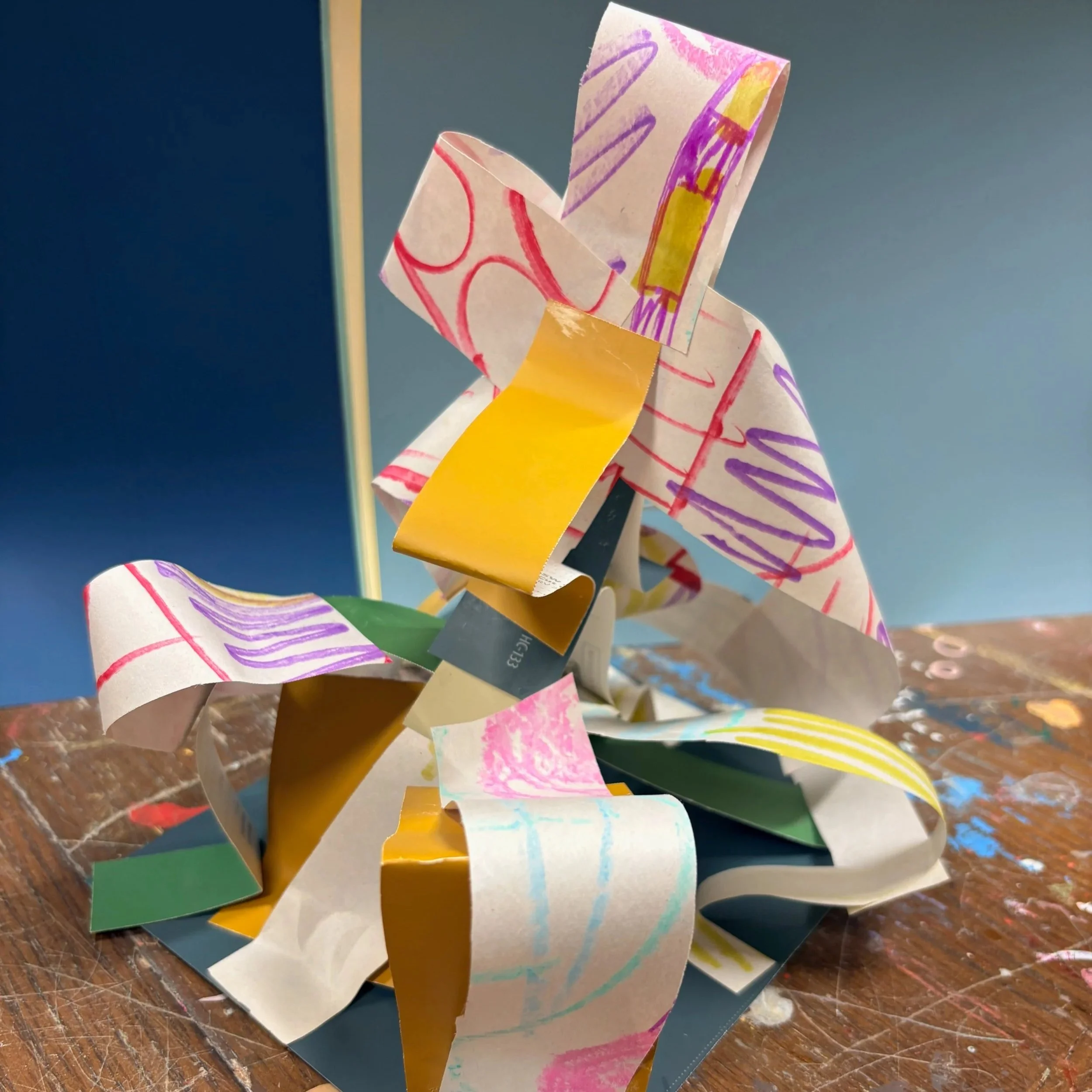 mixed media crafts created by children with special abilities