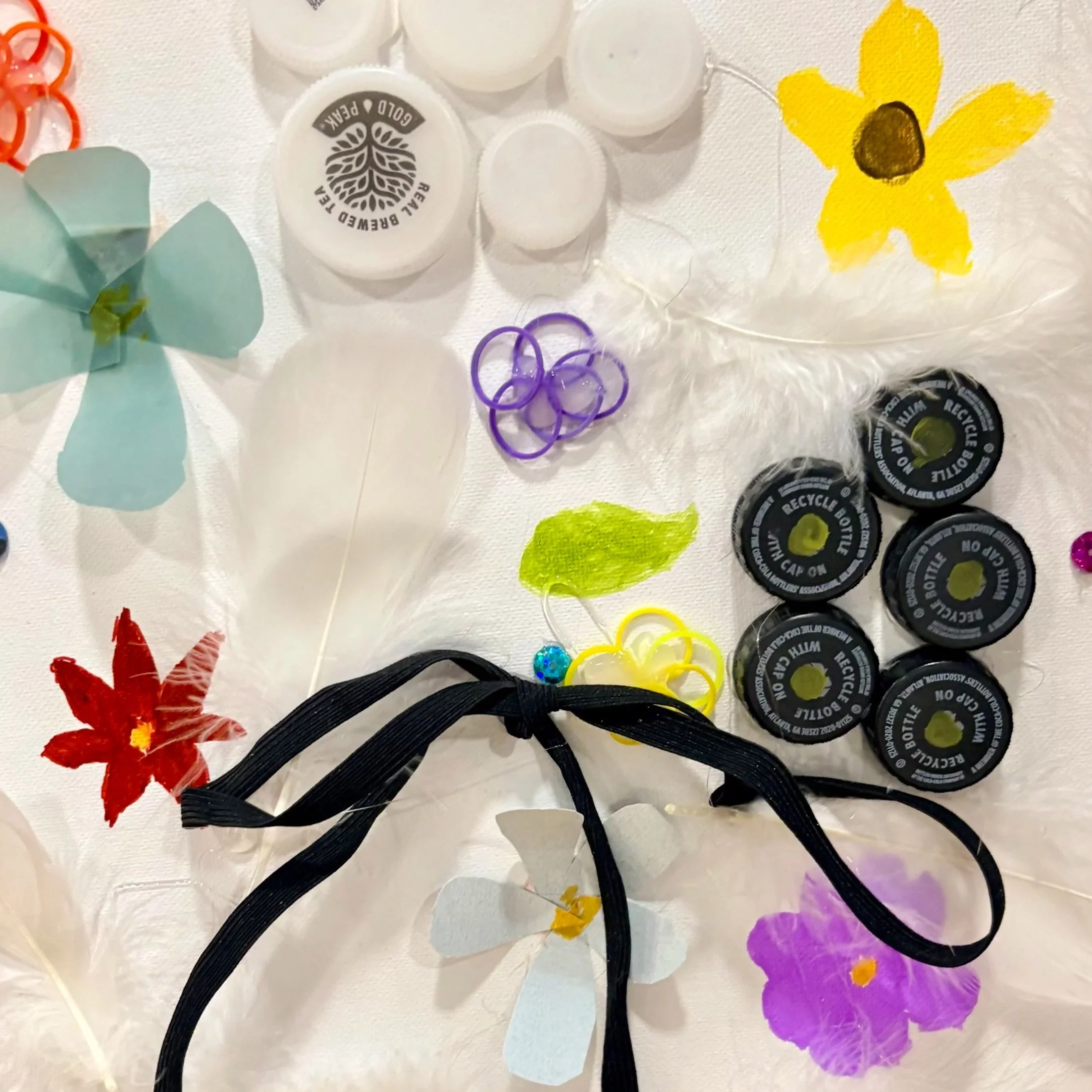 mixed media crafts created by children with special abilities