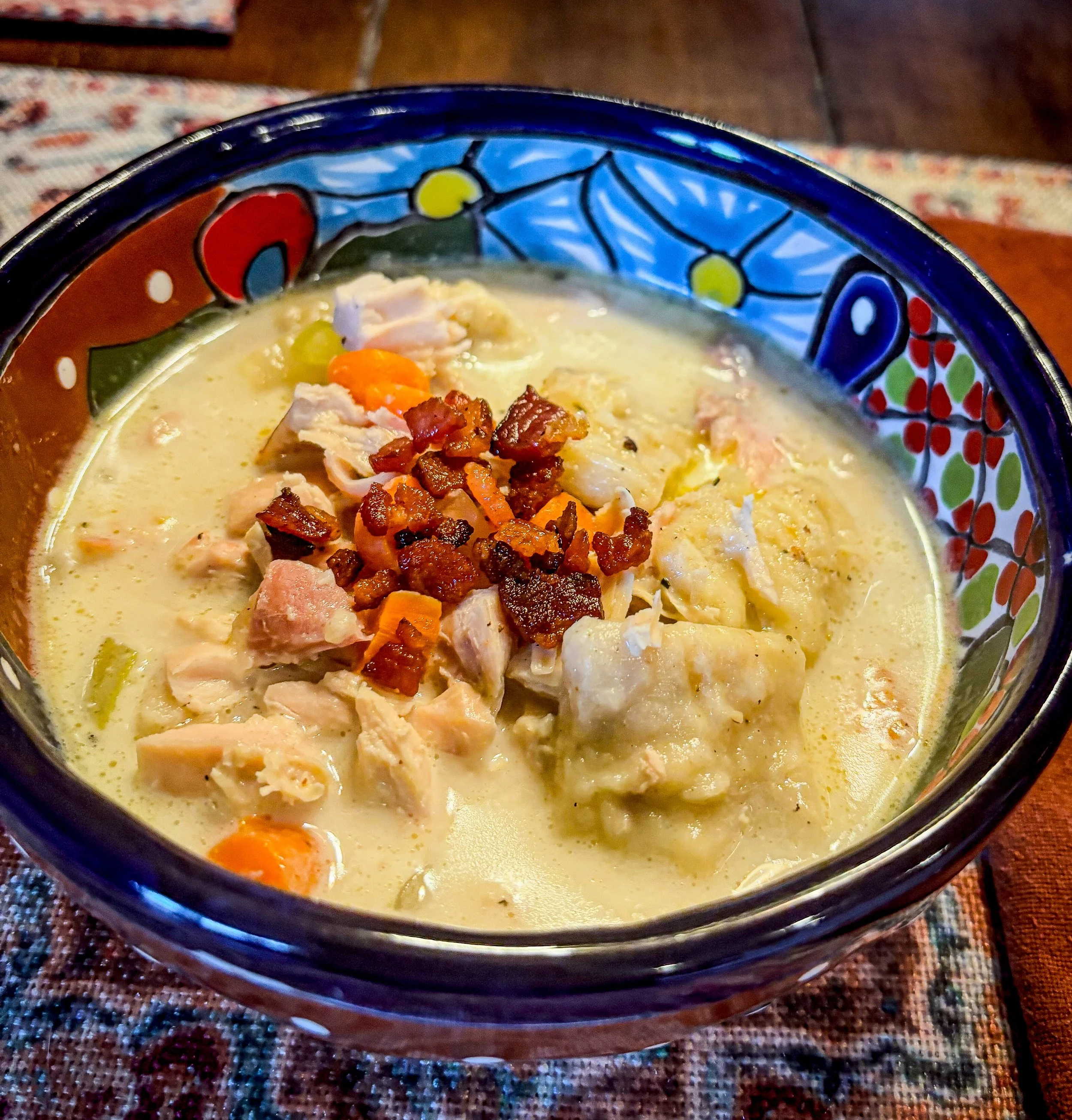 Smoked chicken and dumplings