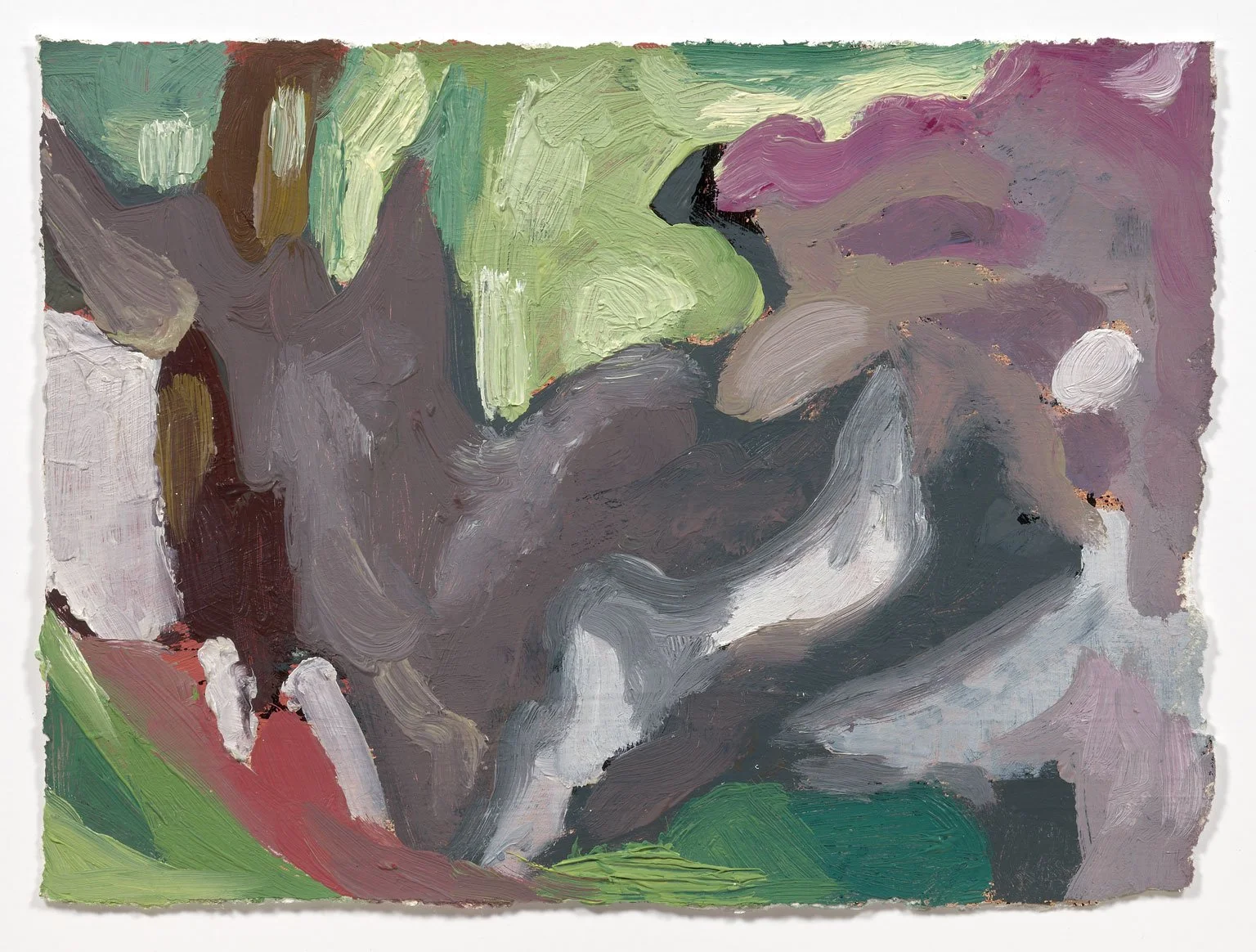 Thicket #2, 2024. Oil on paper, 8in. x 10in.