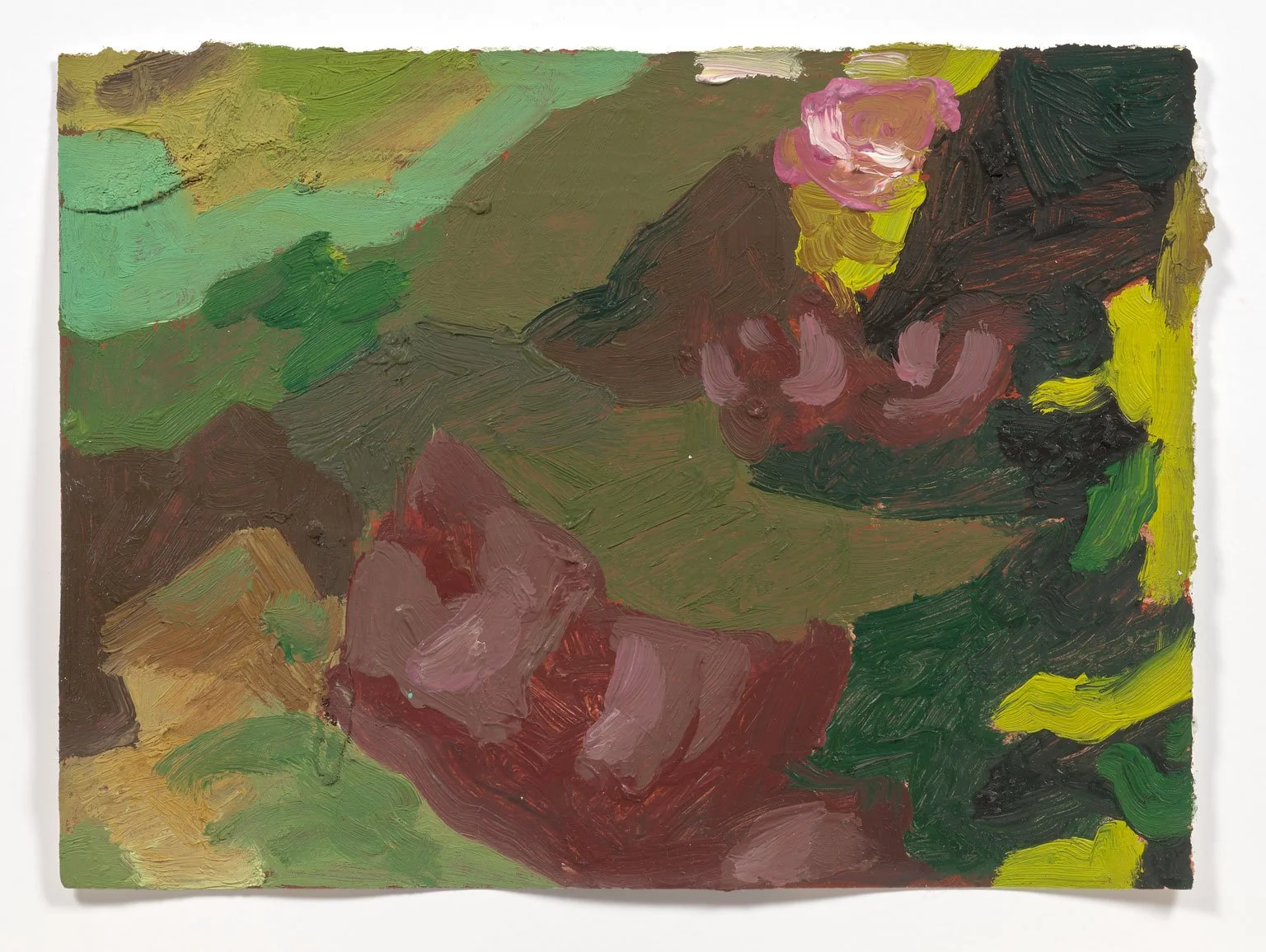 Thicket #15, 2024. Oil on paper, 8in. x 10in.