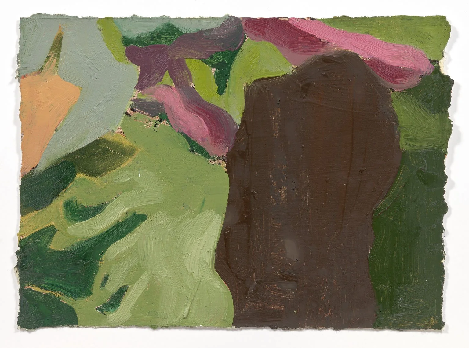 Thicket #7, 2024. Oil on paper, 8in. x 10in.