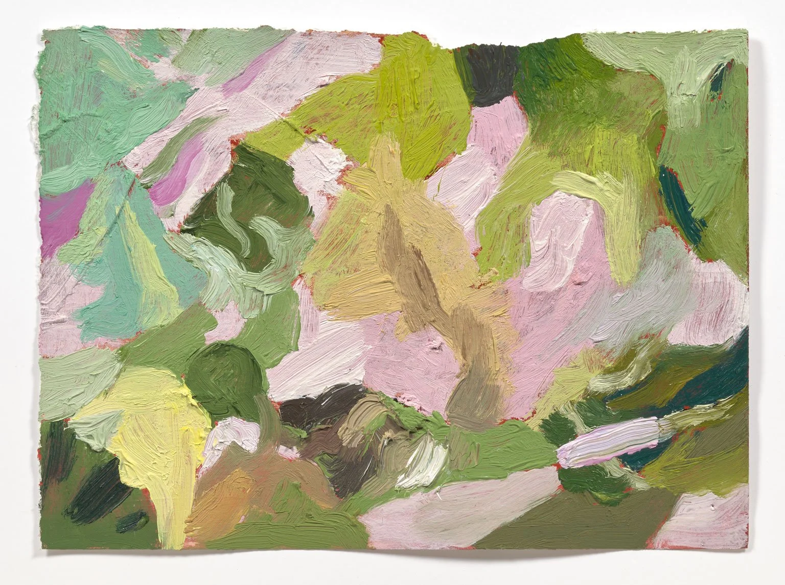 Thicket #12, 2024. Oil on paper, 8in. x 10in.