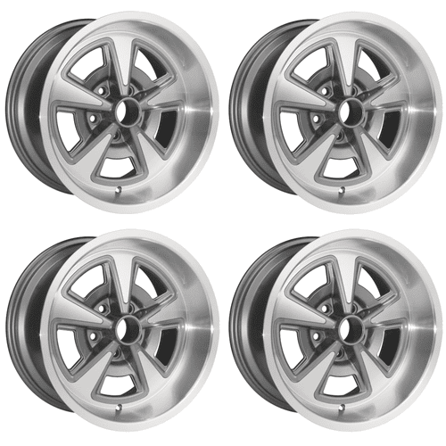 Pontiac Rally II Cast Wheels - Full Set with Caps — Restore A Muscle Car