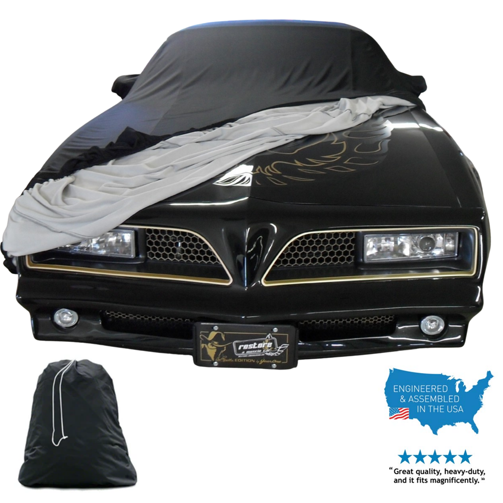70-81 Firebird Trans Am Premium Indoor Black Satin Soft Car Cover