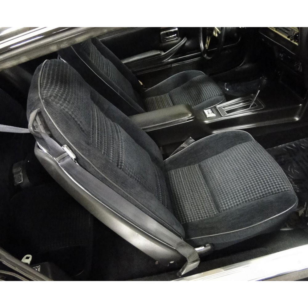 1979-1980 Hobnail Cloth Seat Covers - Full Set - Black