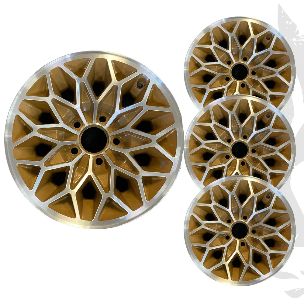 NEW 19X9.5 Gold Snowflake Cast Aluminum Wheels 1st 2nd Gen Pontiac Trans Am Firebird w