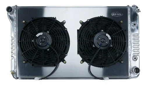 70-81 Pontiac Firebird Auto Transmission Aluminum Radiator And 12 Inch Dual Fan Kit Cold Case Radiators