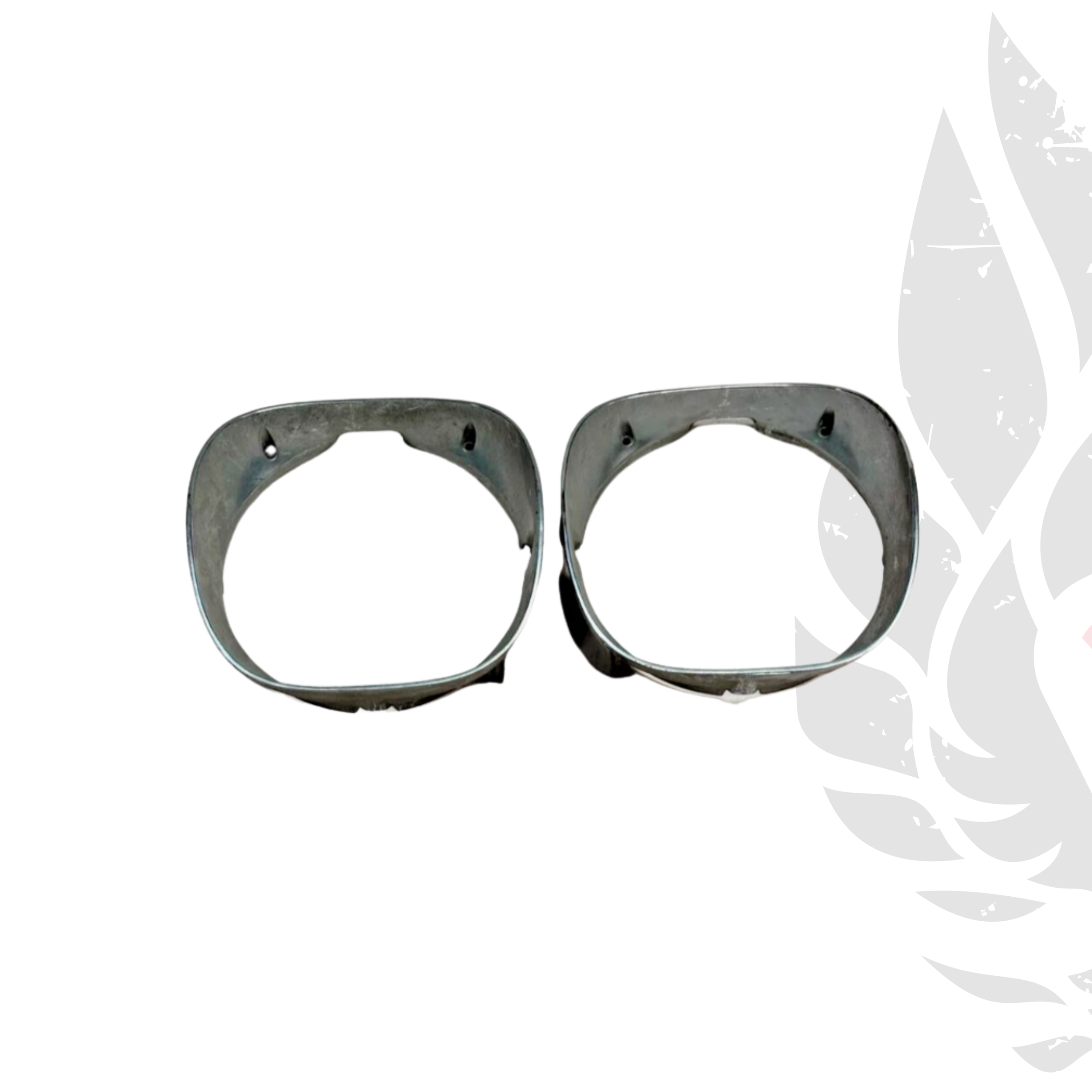 1970-73 Firebird Trans Am Headlamp Bezel; Used, Pair, Chrome