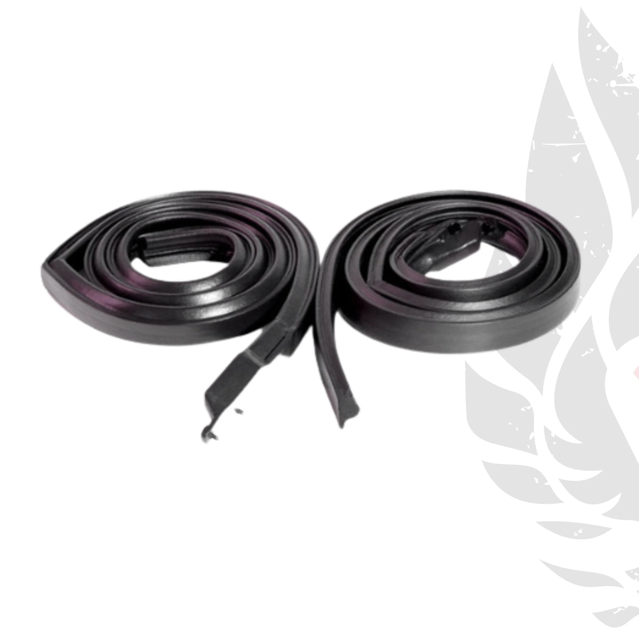 1968-1969 Pontiac Firebird and Chevrolet Camaro Roof Rail Seals with Molded Ends - For 2-door hardtop