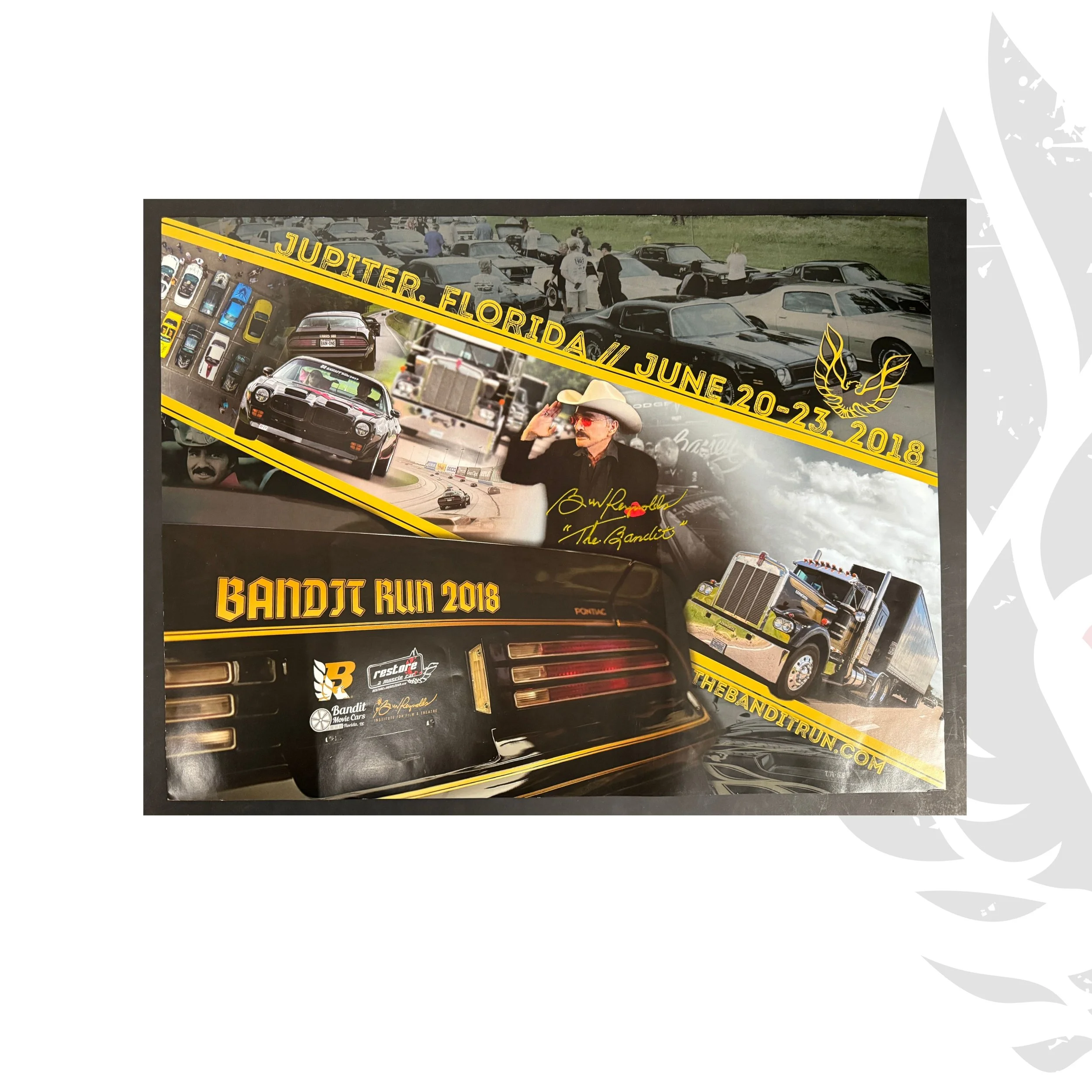 'The Bandit' Burt Reynolds Autographed Signed Jupiter Florida Bandit Run Poster with COA