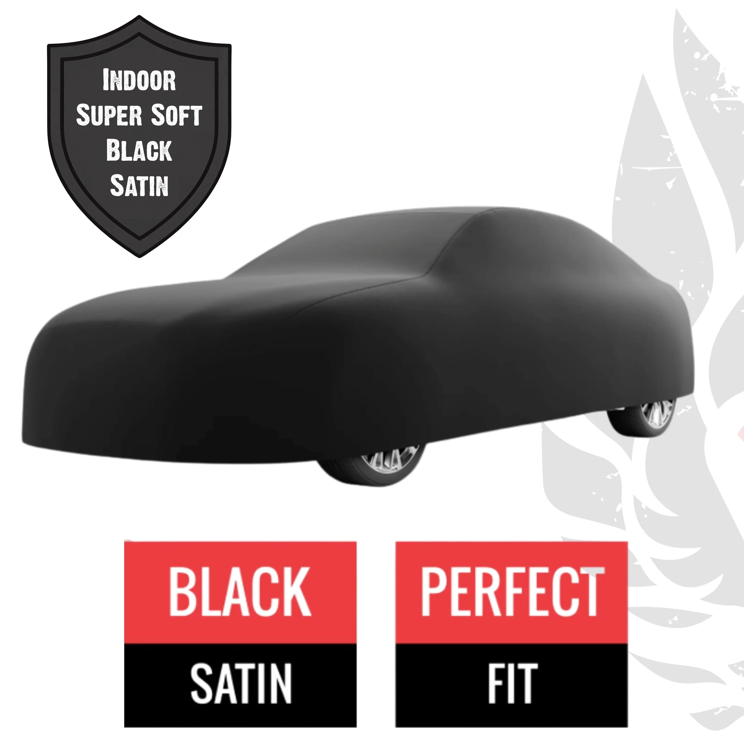 Premium 1970-81 Firebird Trans Am Indoor Black Satin Shield Super Soft Car Cover