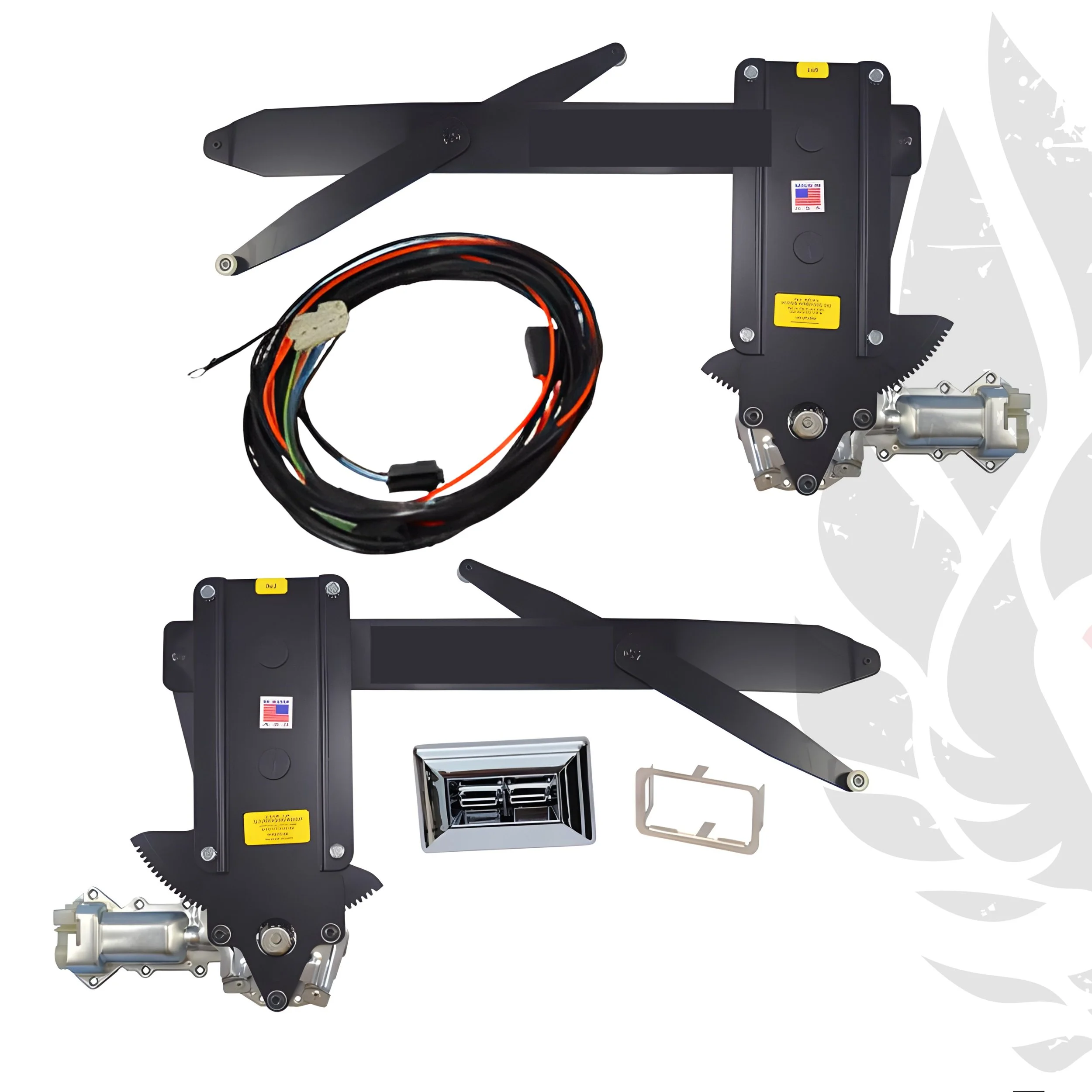 1970-1981 Firebird Trans Am Camaro Premium Power Window Kit with Regulators and Motors by Nu Relics
