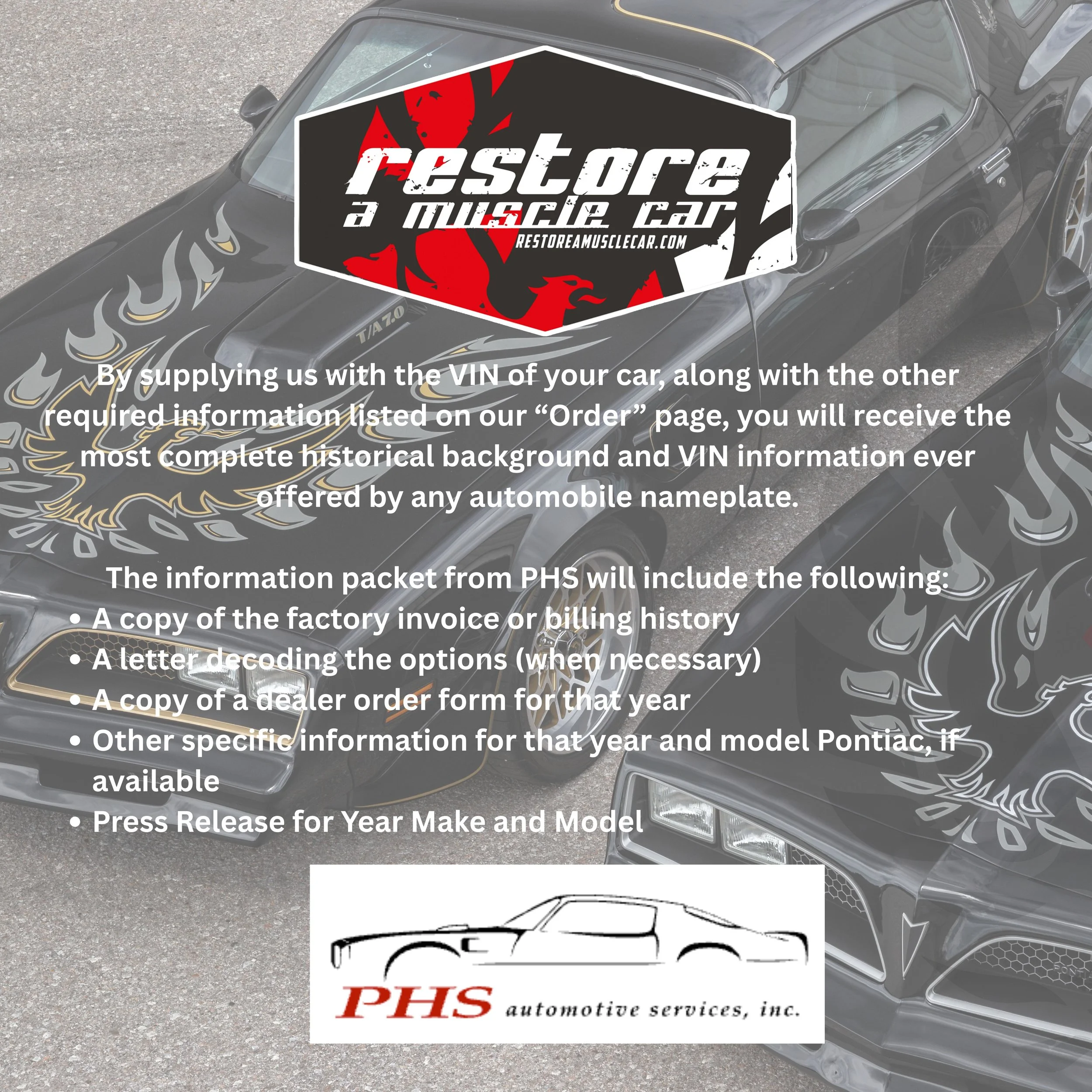 Pontiac Historical Services Automotive Records - PHS