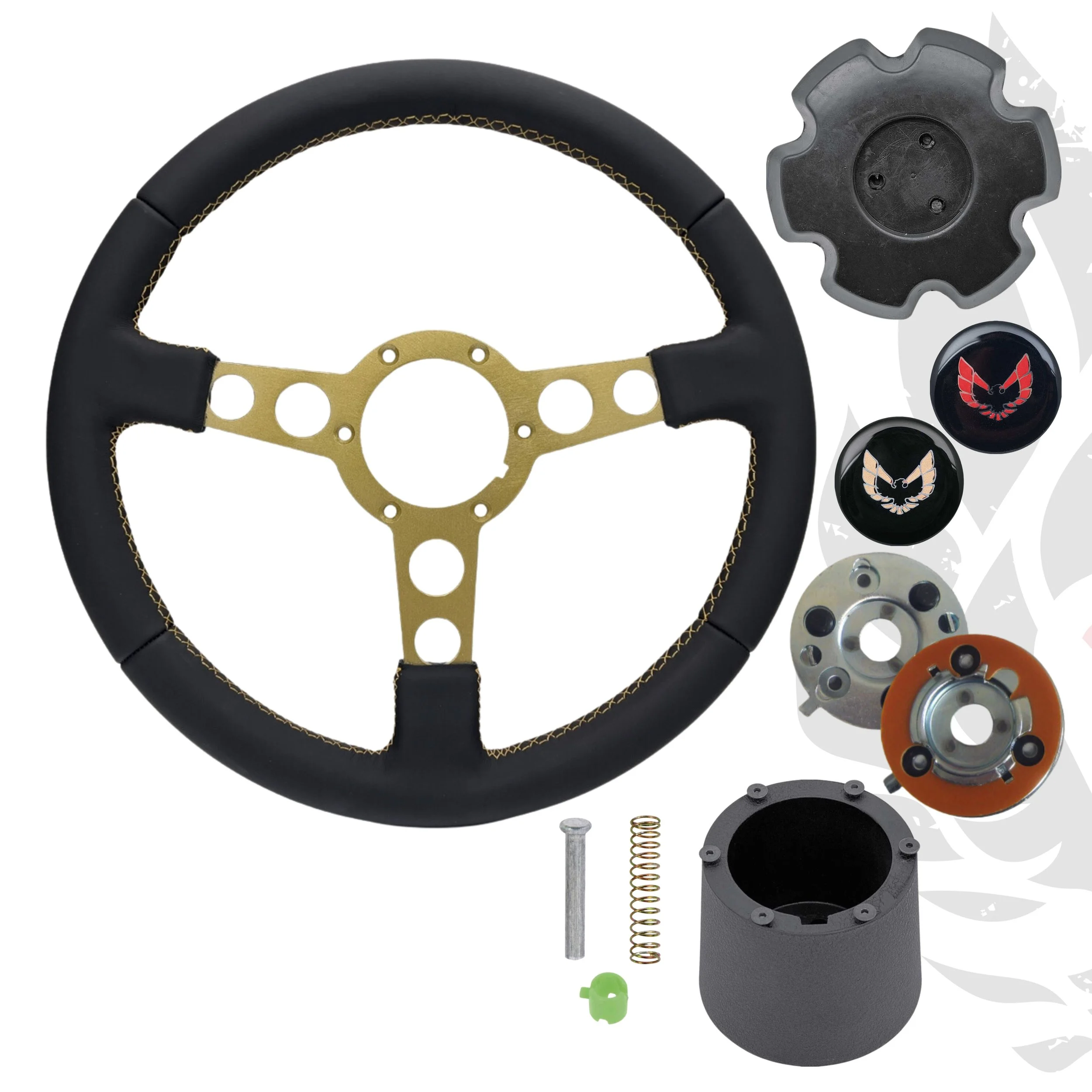 Complete Steering Wheel Kit Premium 1970-1981 Pontiac Firebird Trans Am Formula Style - 3 Colors