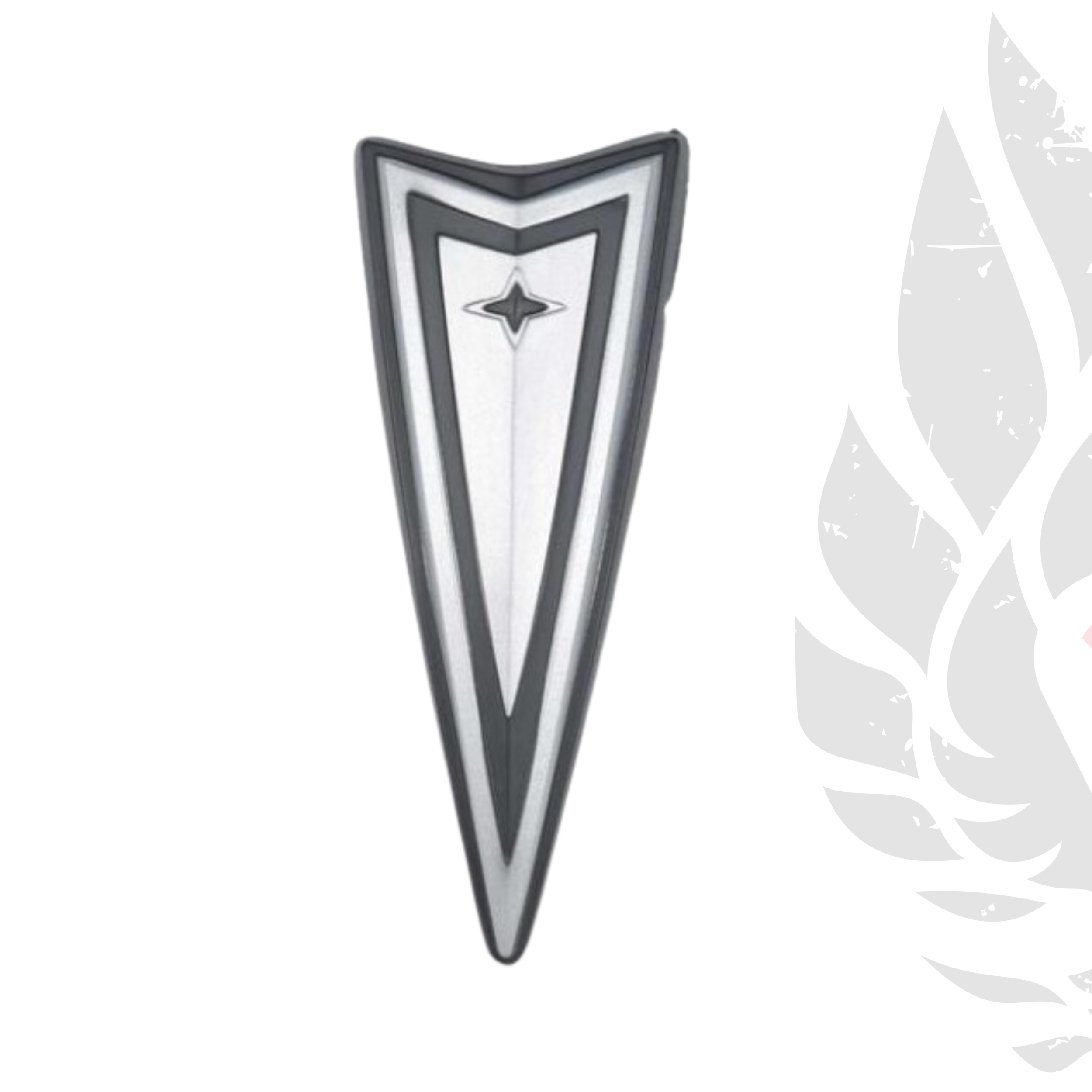 1967-68 Firebird; Front Nose Bumper Arrowhead Emblem ; with 400 Engine; with Hardware